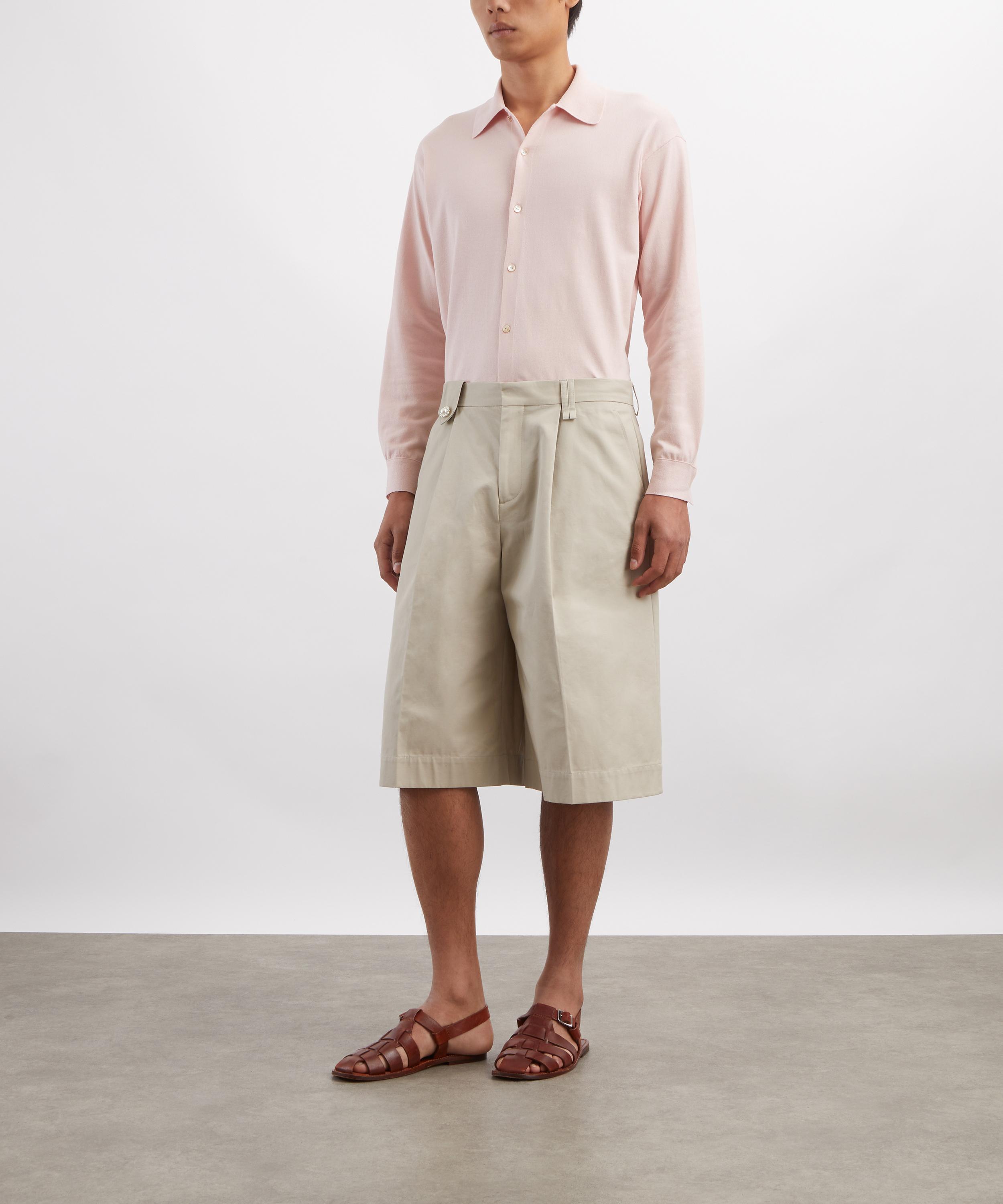Auralee - Light Pink Giza Silk-Knit Shirt image number 1