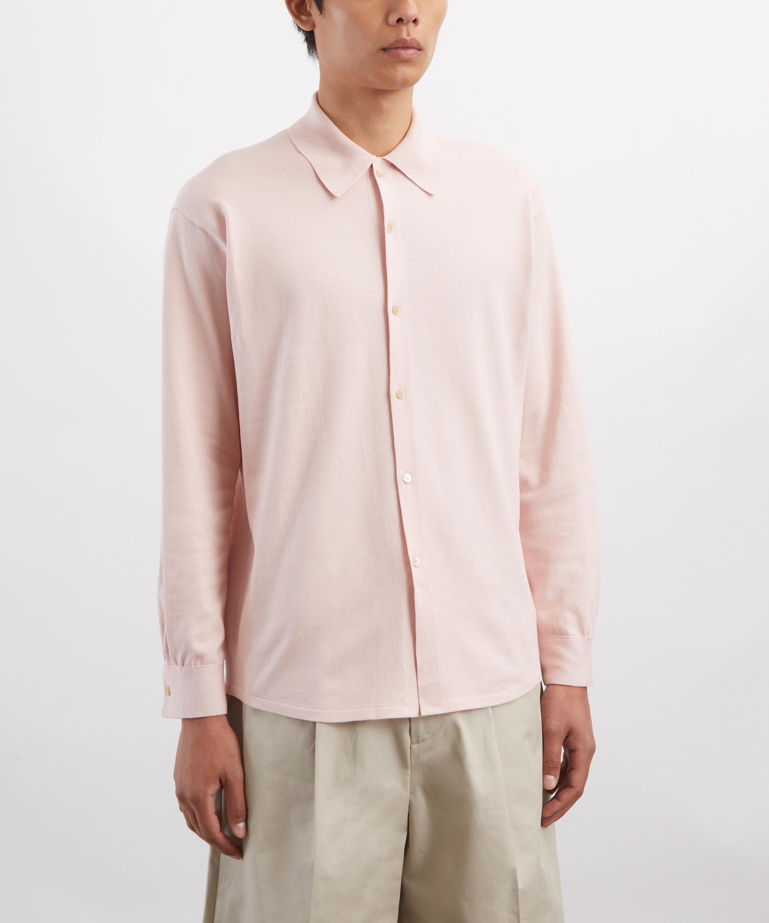Auralee - Light Pink Giza Silk-Knit Shirt image number 2