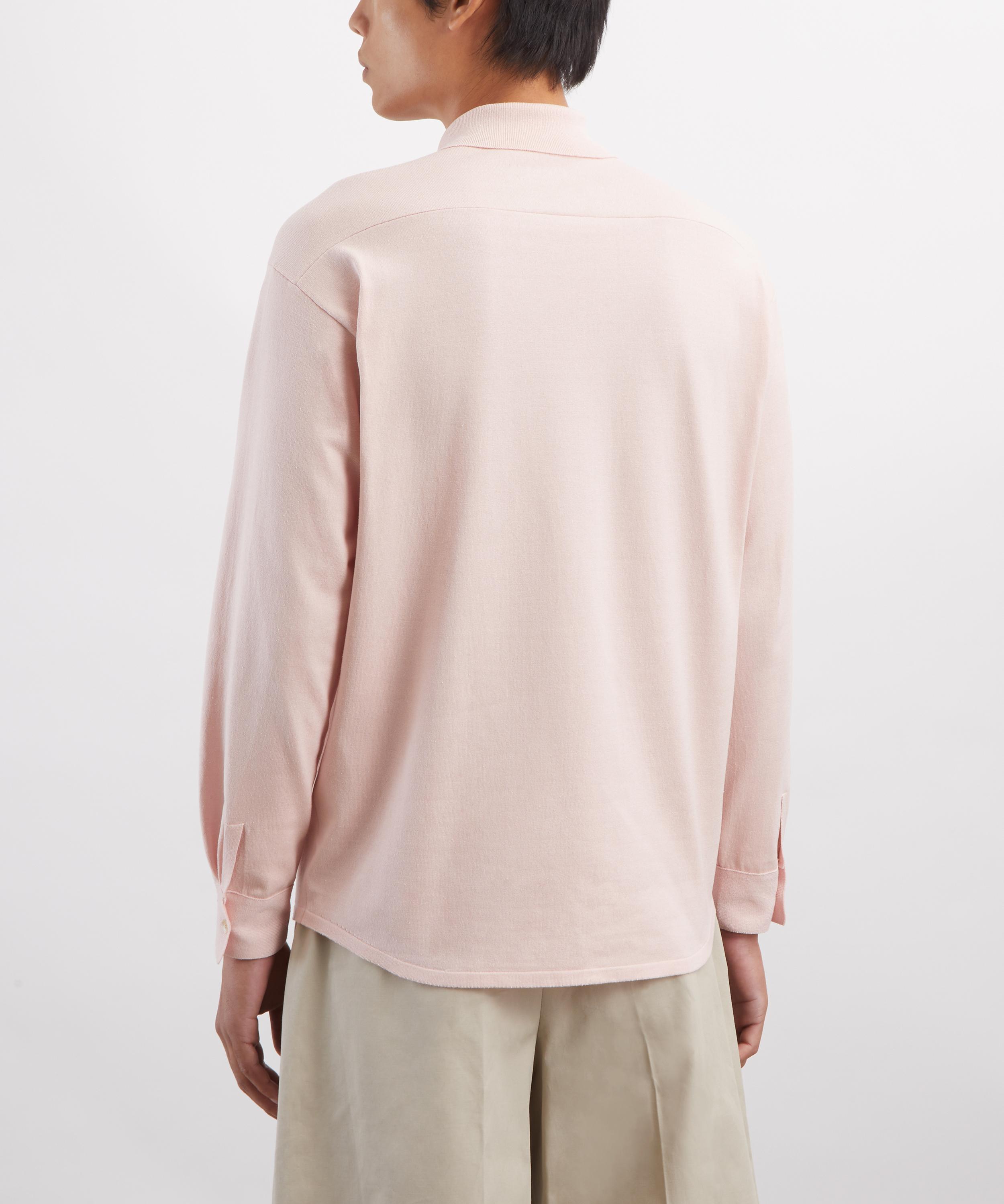 Auralee - Light Pink Giza Silk-Knit Shirt image number 3