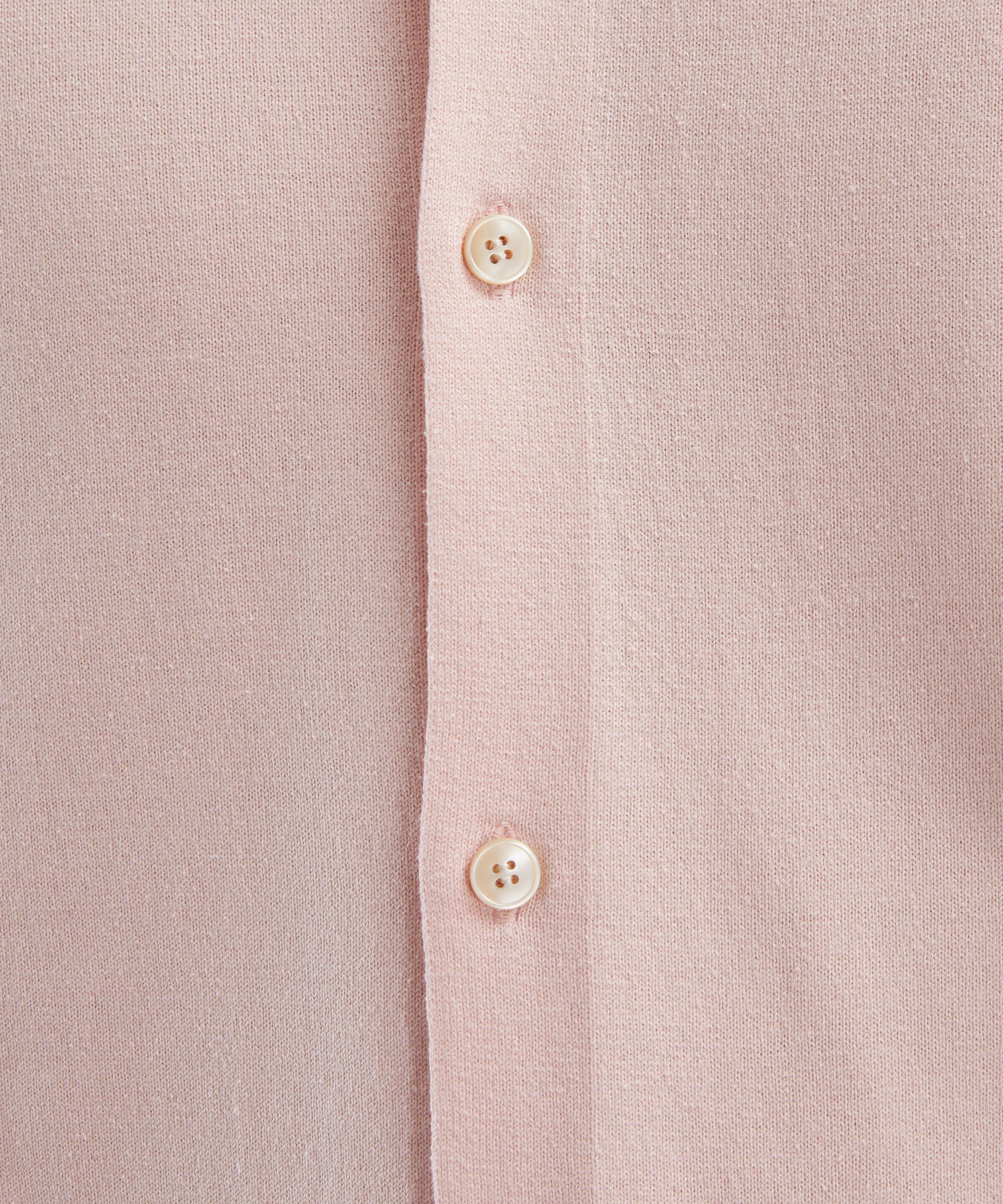 Auralee - Light Pink Giza Silk-Knit Shirt image number 4