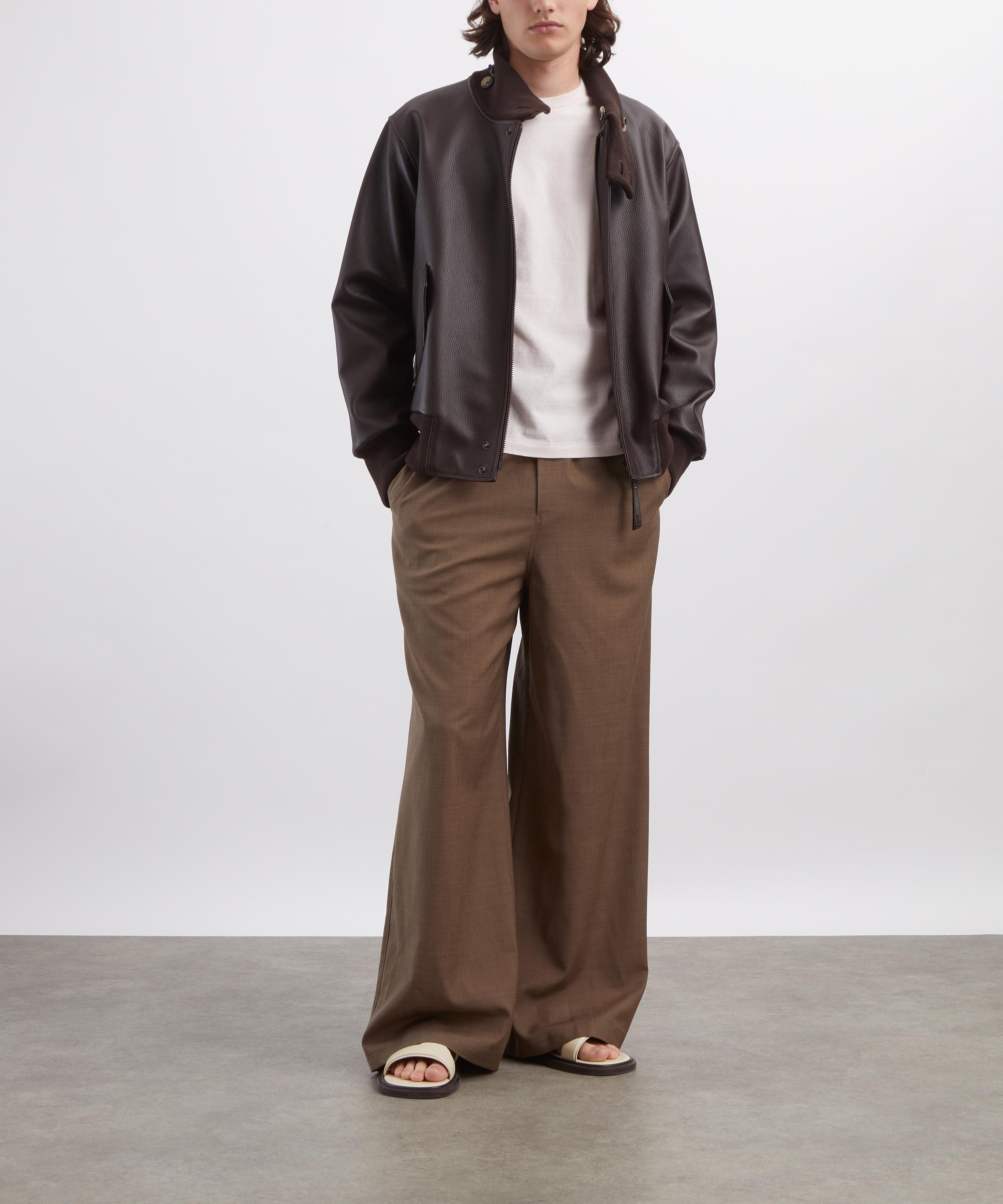 Auralee - Pale Pink Brushed Cotton Long-Sleeve T-Shirt image number 1