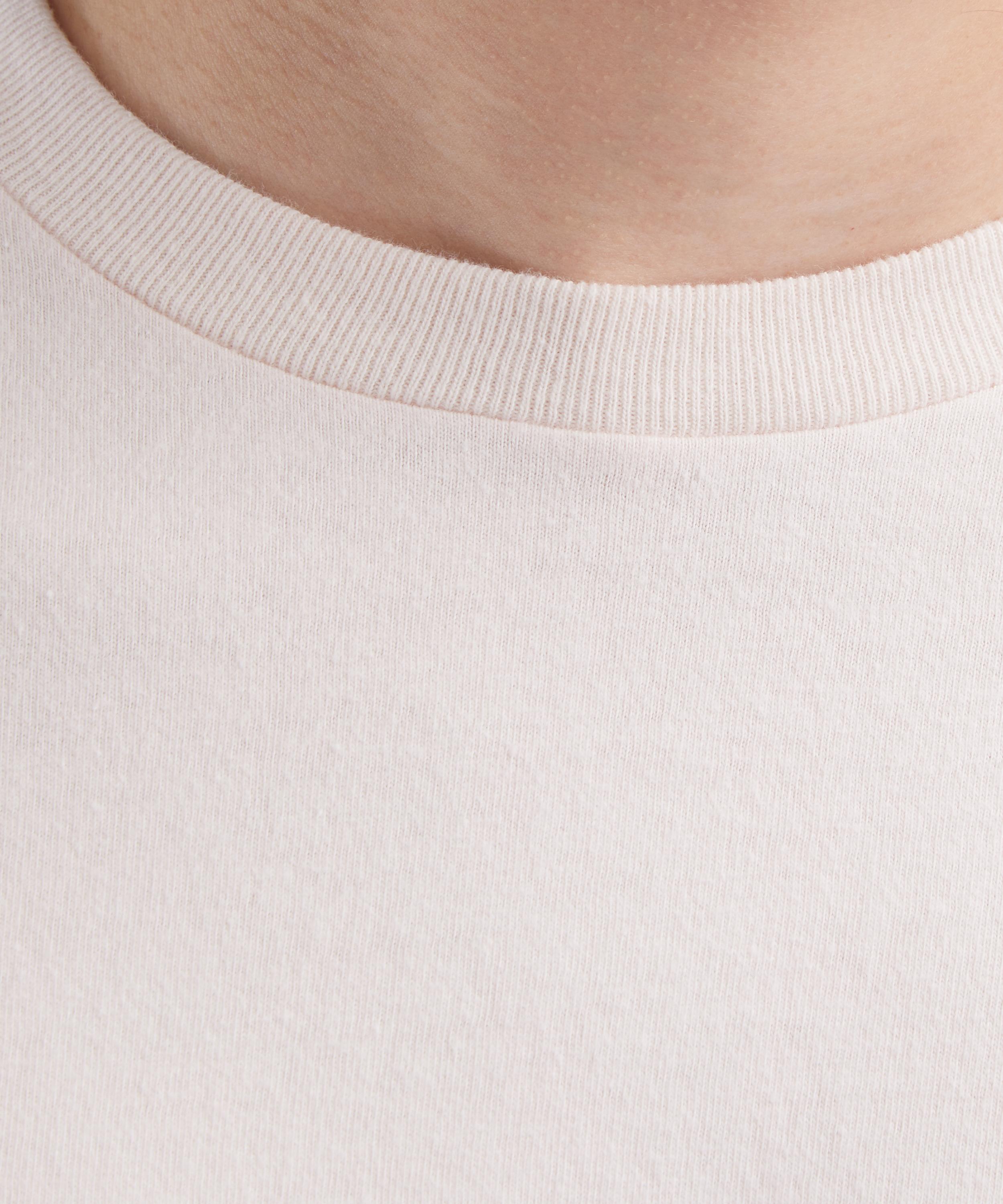 Auralee - Pale Pink Brushed Cotton Long-Sleeve T-Shirt image number 4
