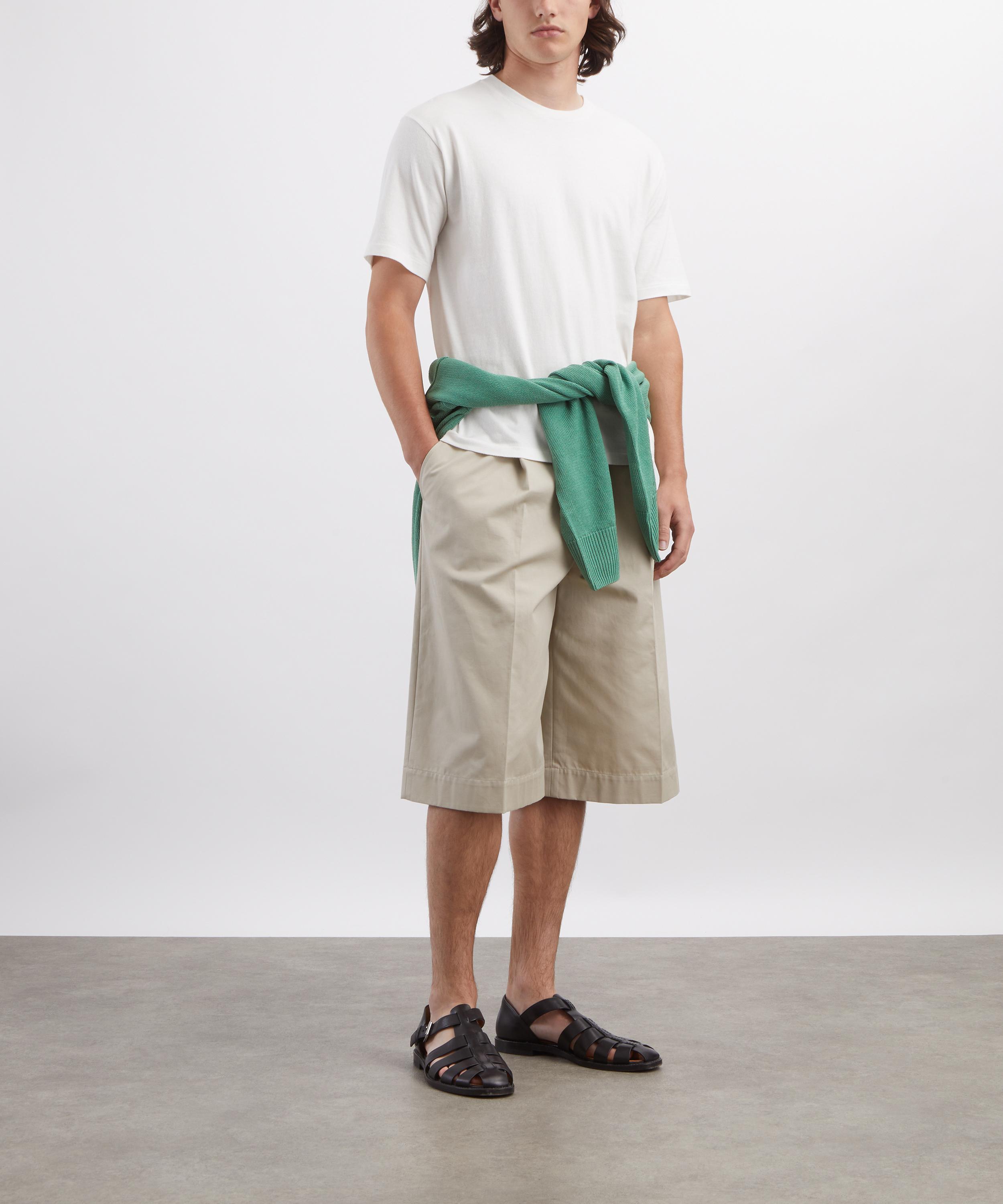 Auralee - White Brushed Cotton Short-Sleeve T-Shirt image number 1