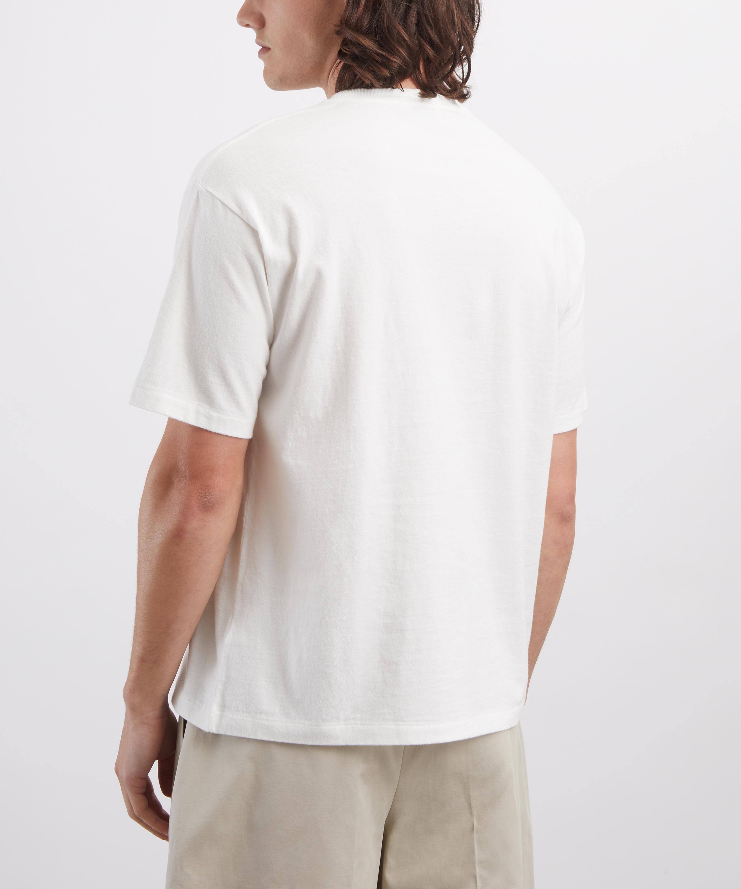 Auralee - White Brushed Cotton Short-Sleeve T-Shirt image number 3
