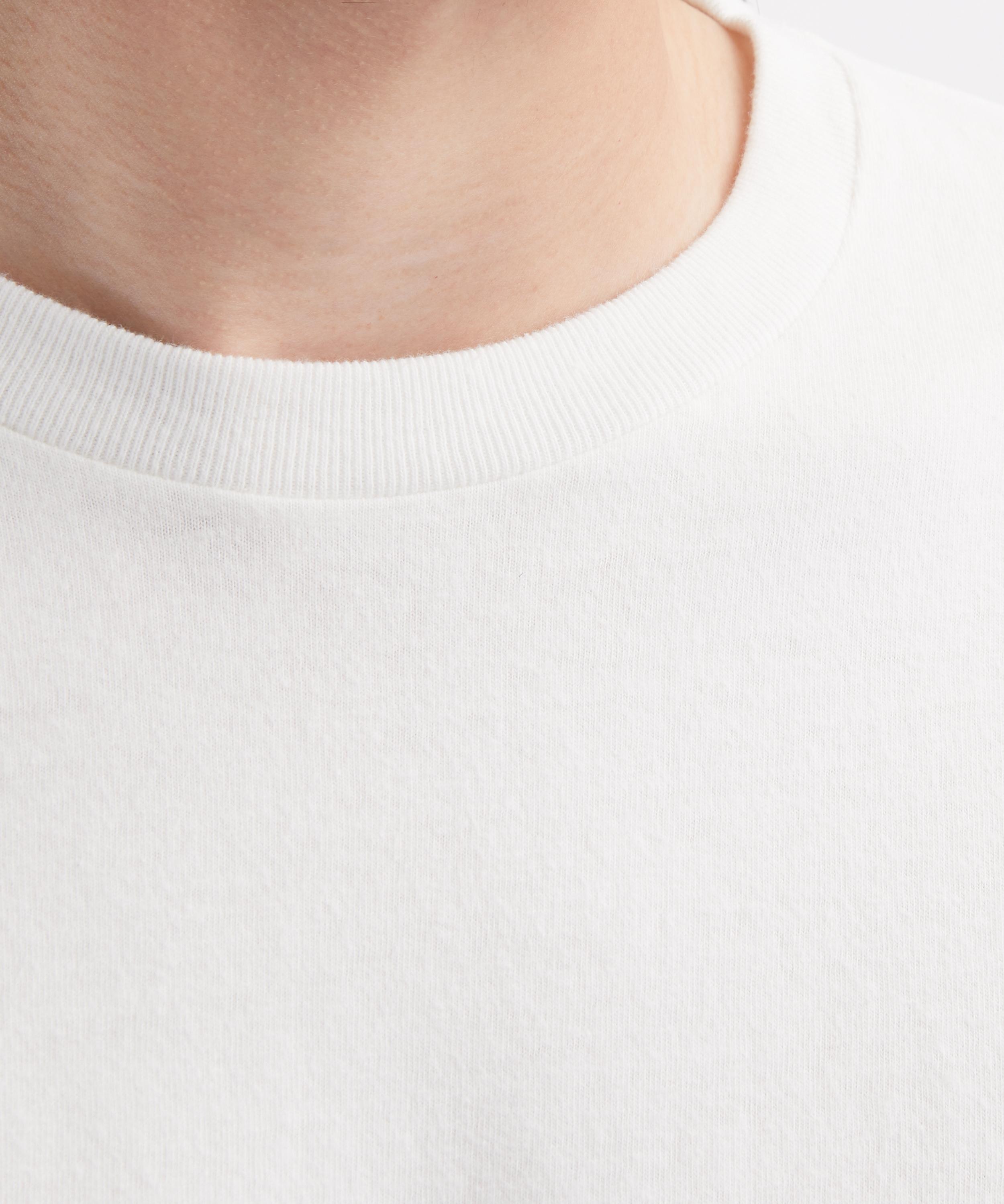 Auralee - White Brushed Cotton Short-Sleeve T-Shirt image number 4