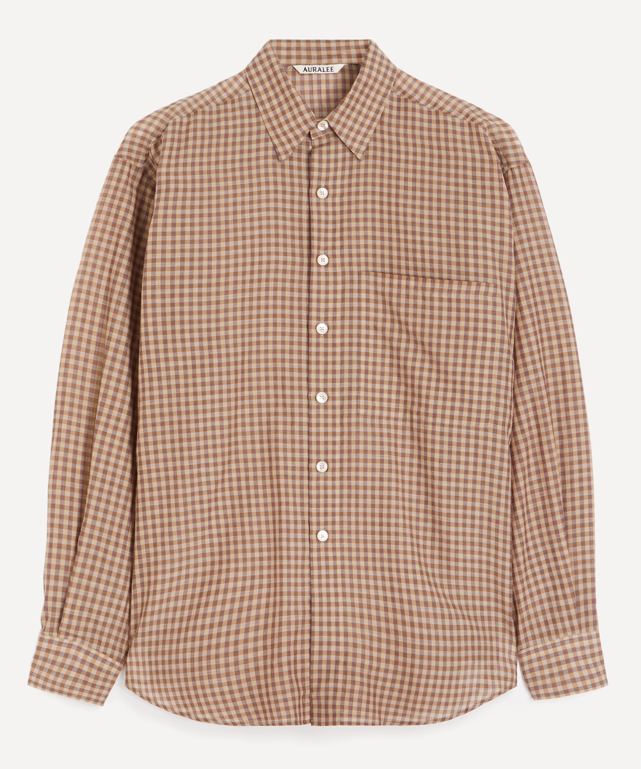 Auralee - Airy Light Cotton Check Big Shirt