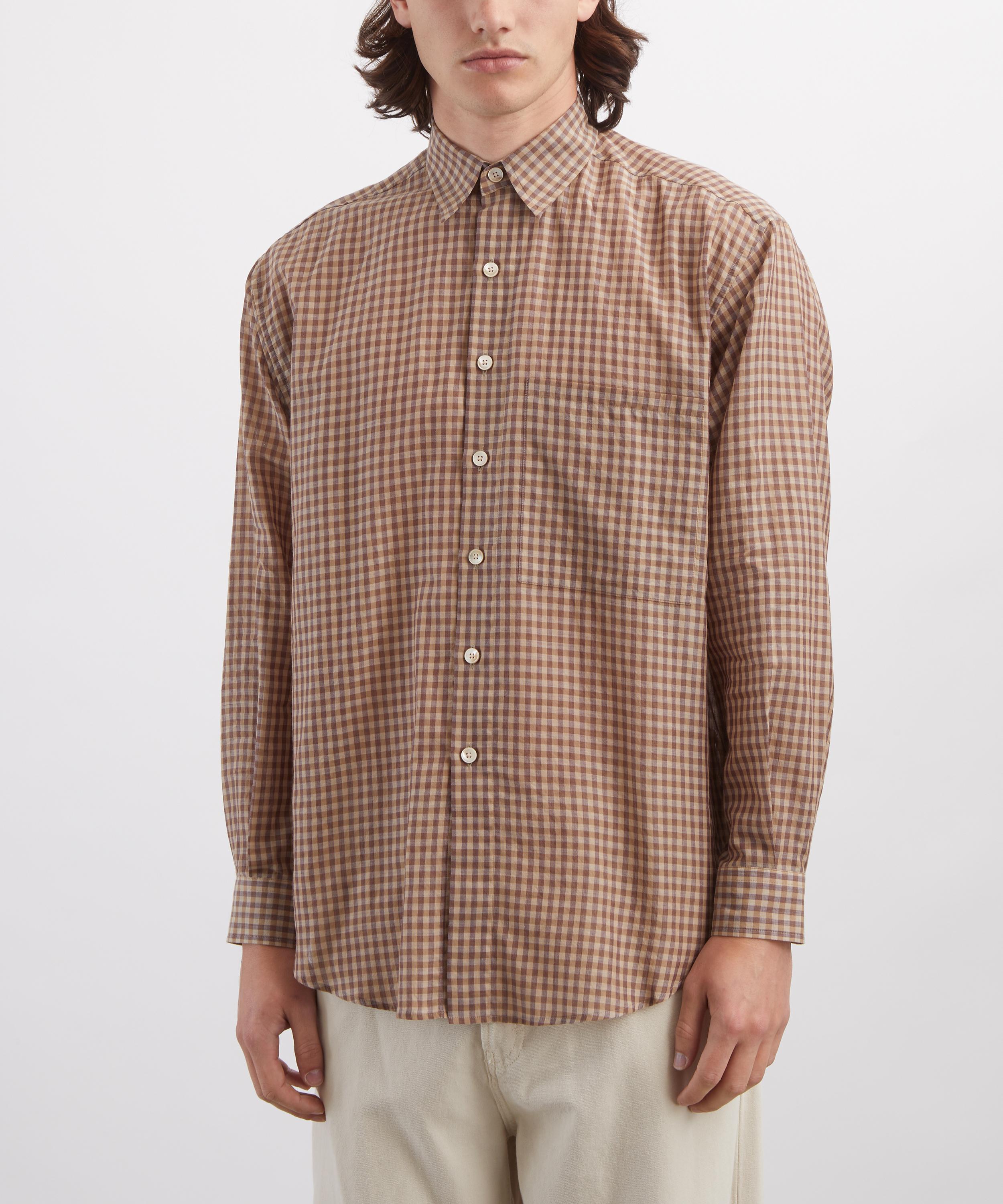 Auralee - Airy Light Cotton Check Big Shirt image number 1