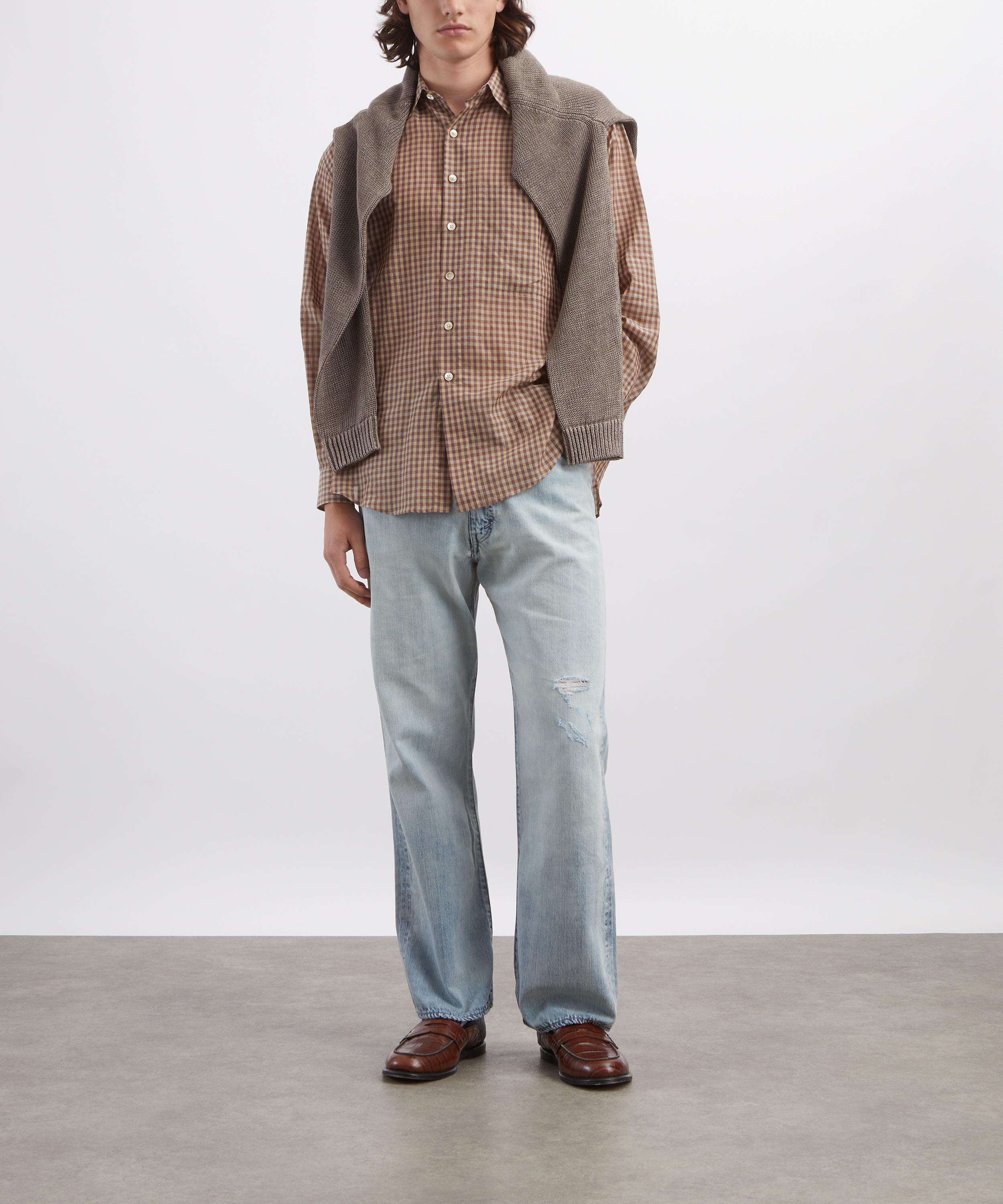 Auralee - Faded Selvedge Light Denim Wide Jeans image number 1