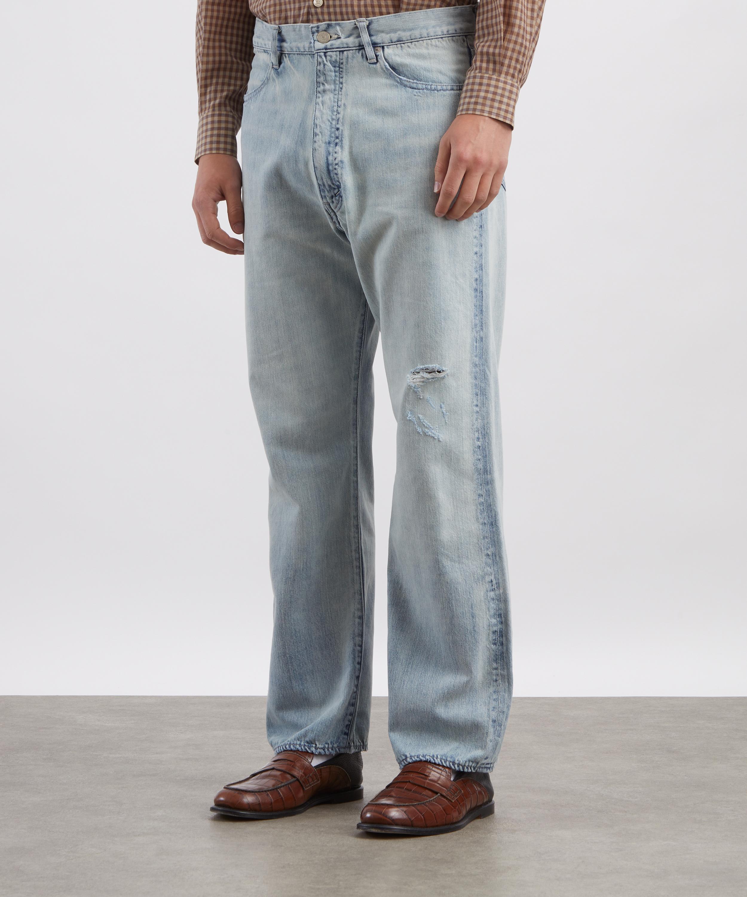 Auralee - Faded Selvedge Light Denim Wide Jeans image number 2