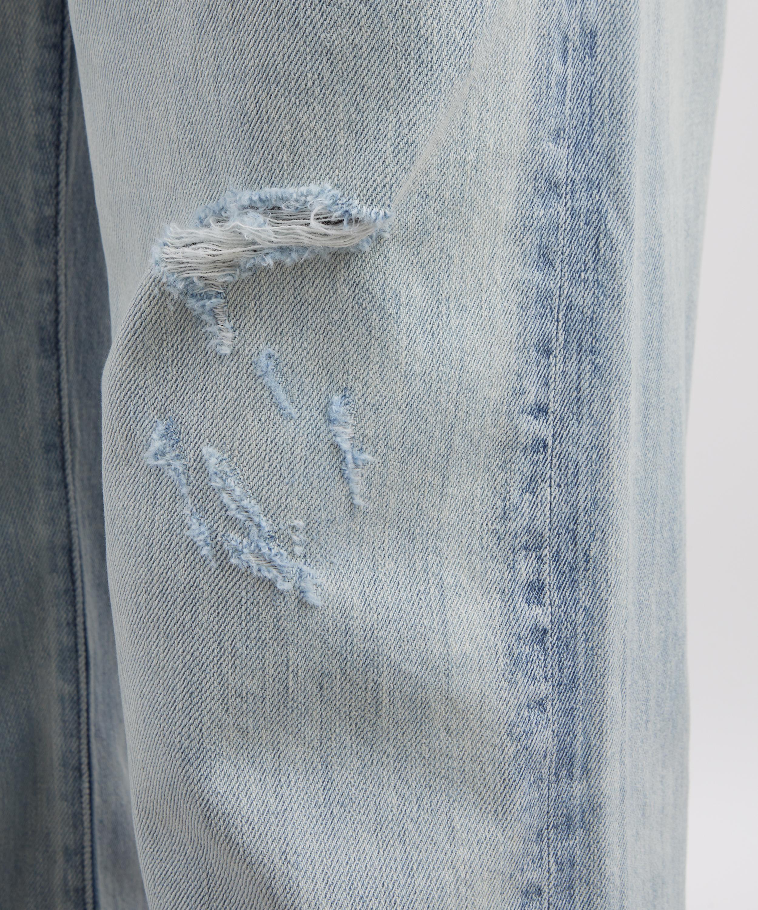 Auralee - Faded Selvedge Light Denim Wide Jeans image number 4