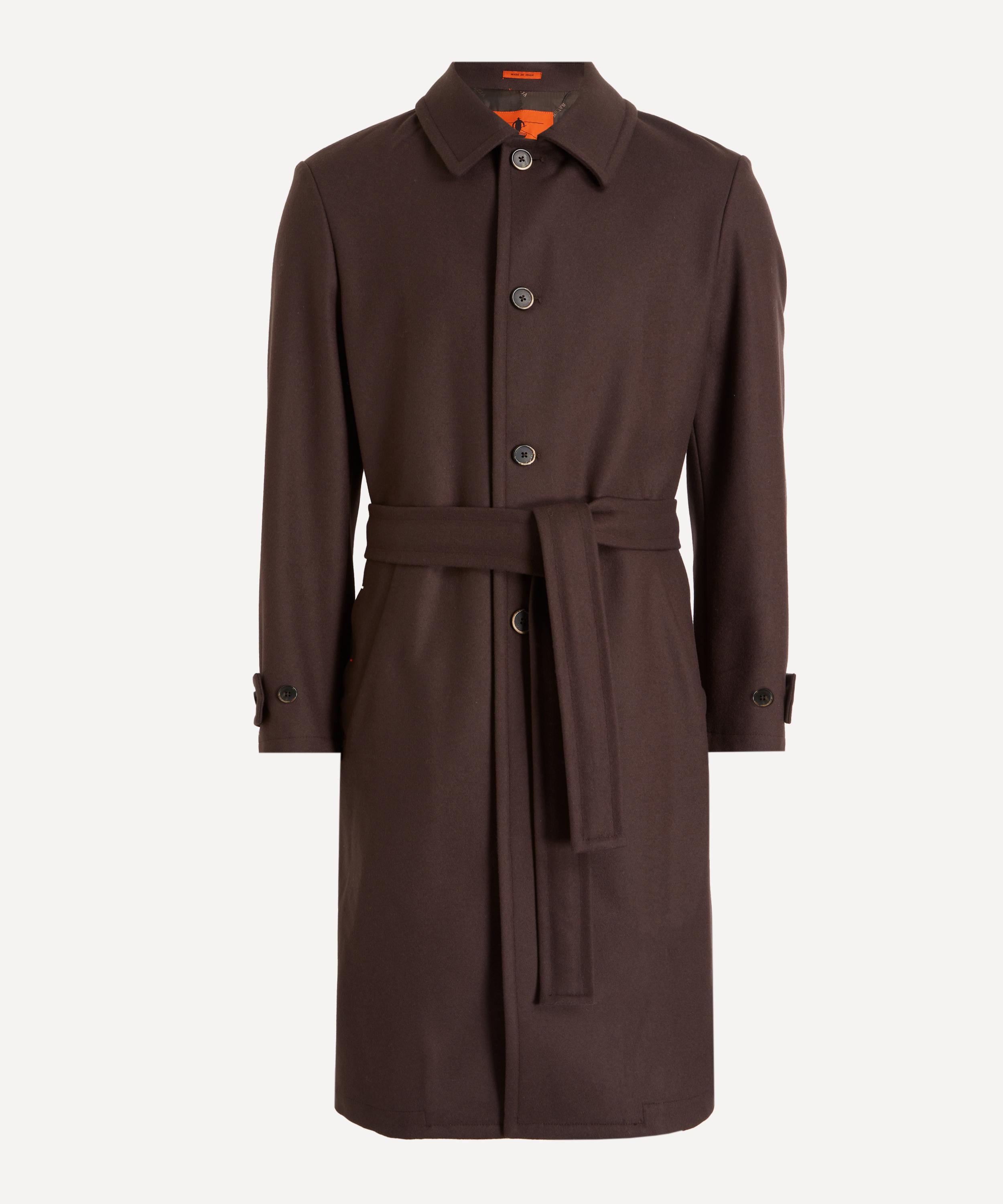 Barena - Brown Belted Wool Coat image number 0