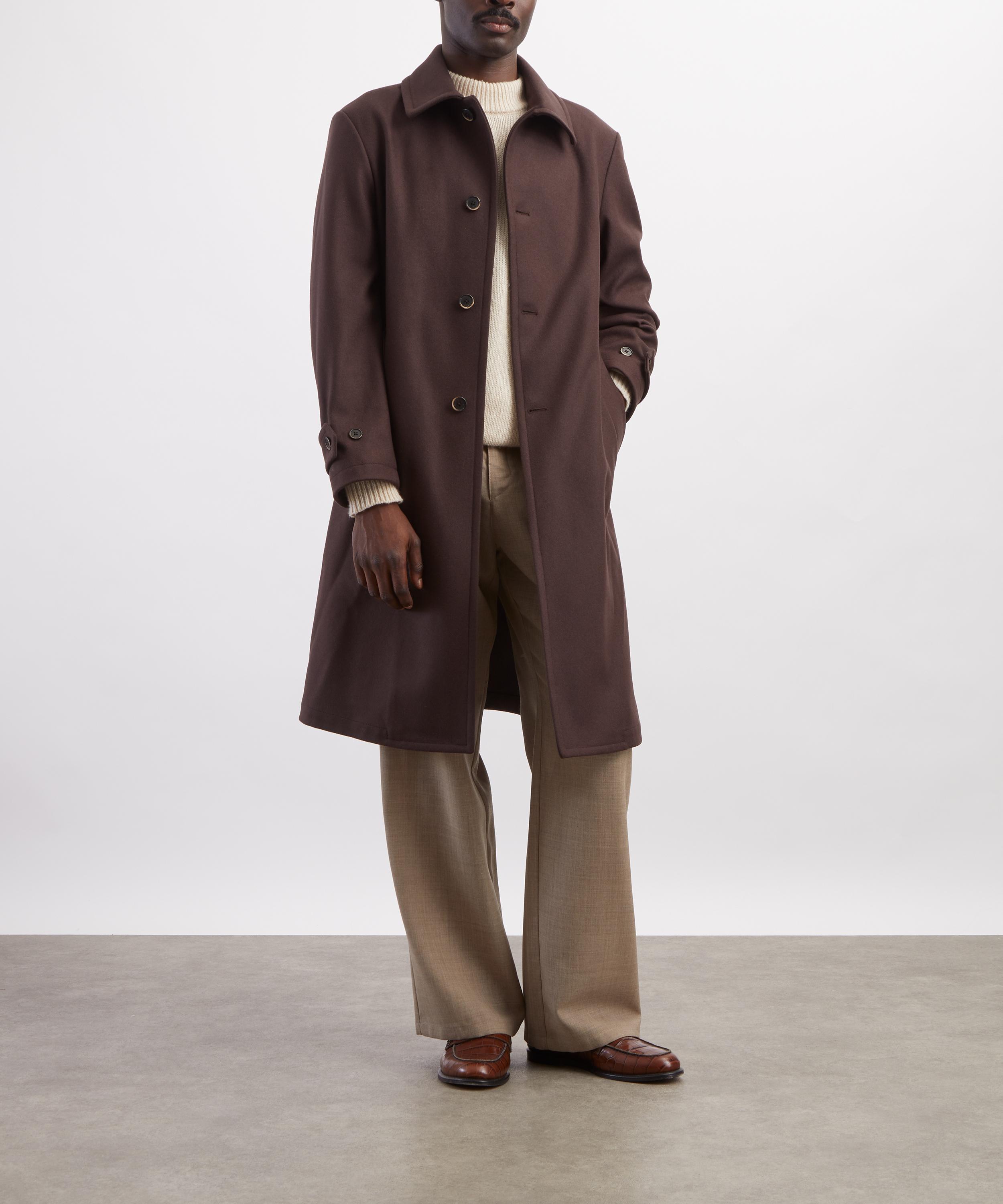 Barena - Brown Belted Wool Coat image number 1