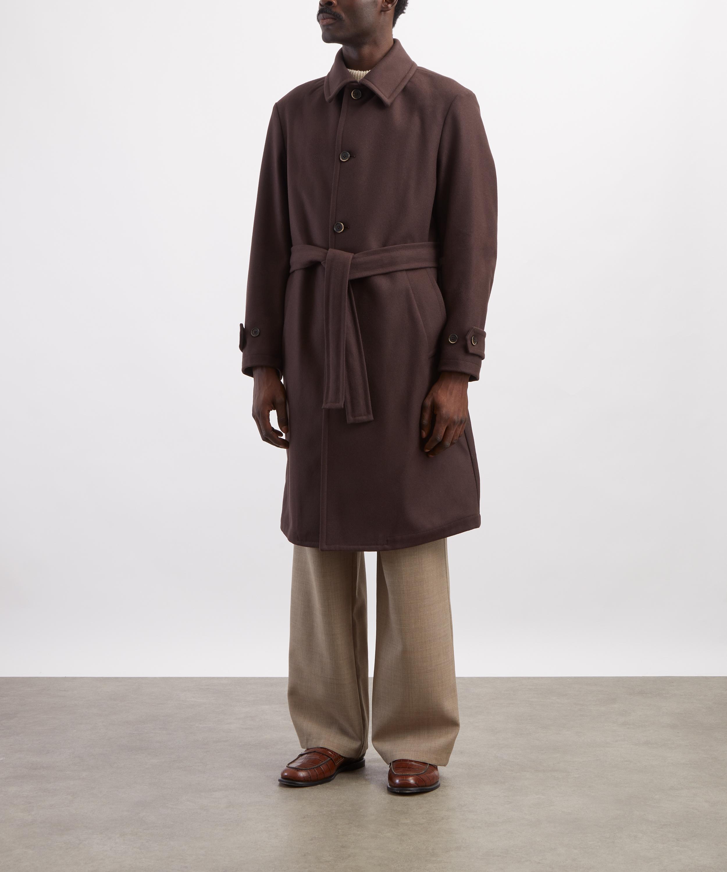 Barena - Brown Belted Wool Coat image number 2