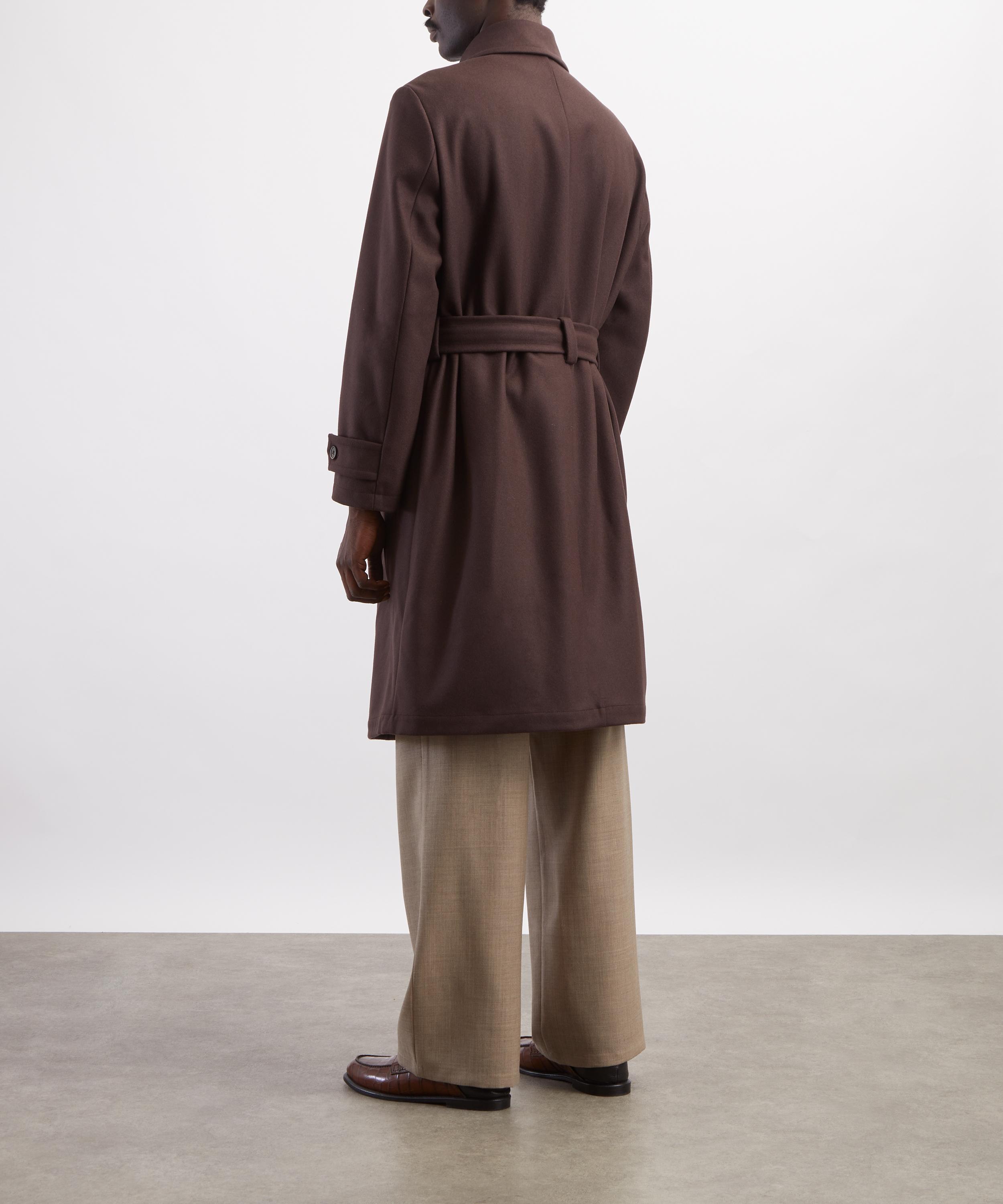 Barena - Brown Belted Wool Coat image number 3