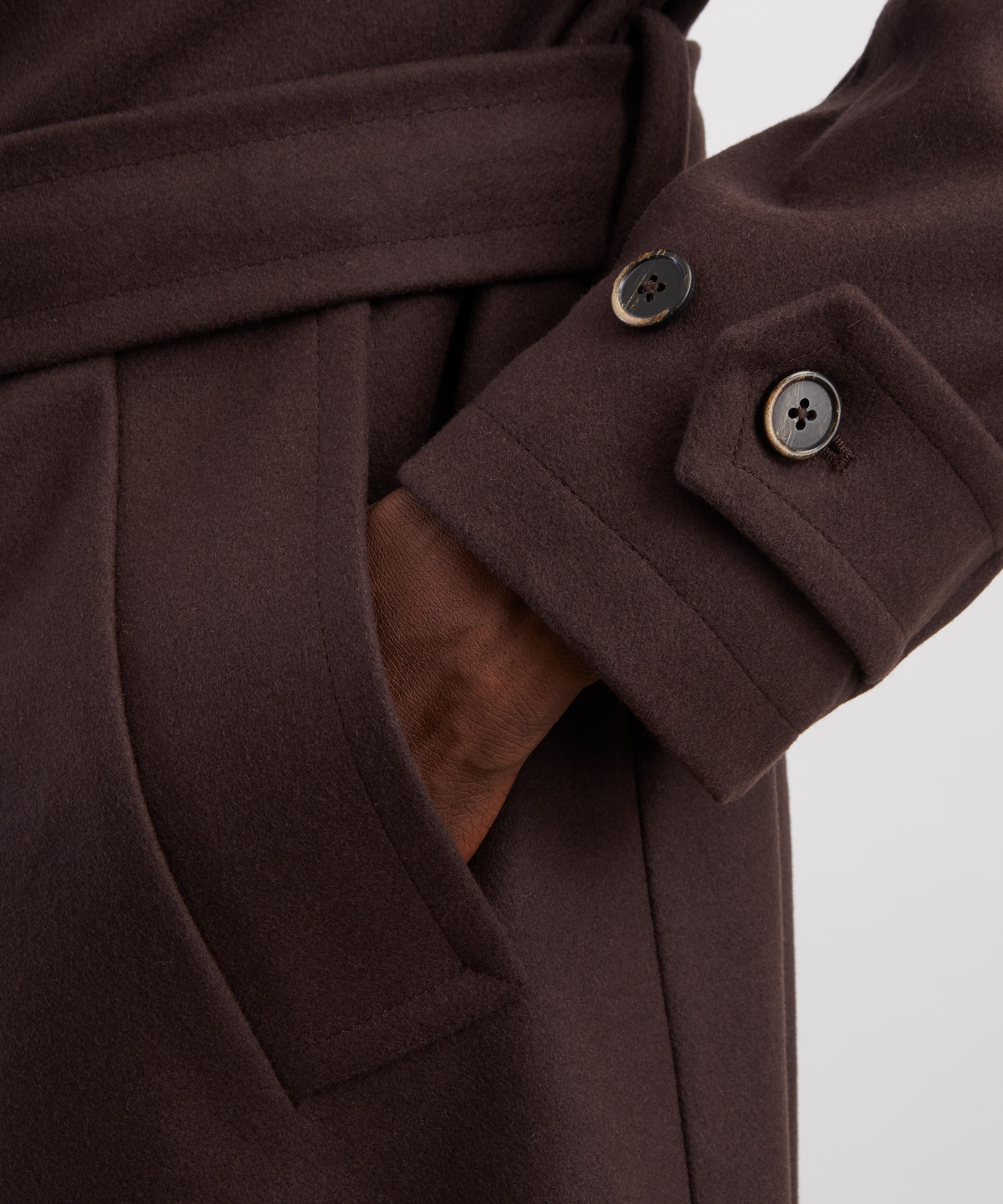 Barena - Brown Belted Wool Coat image number 4