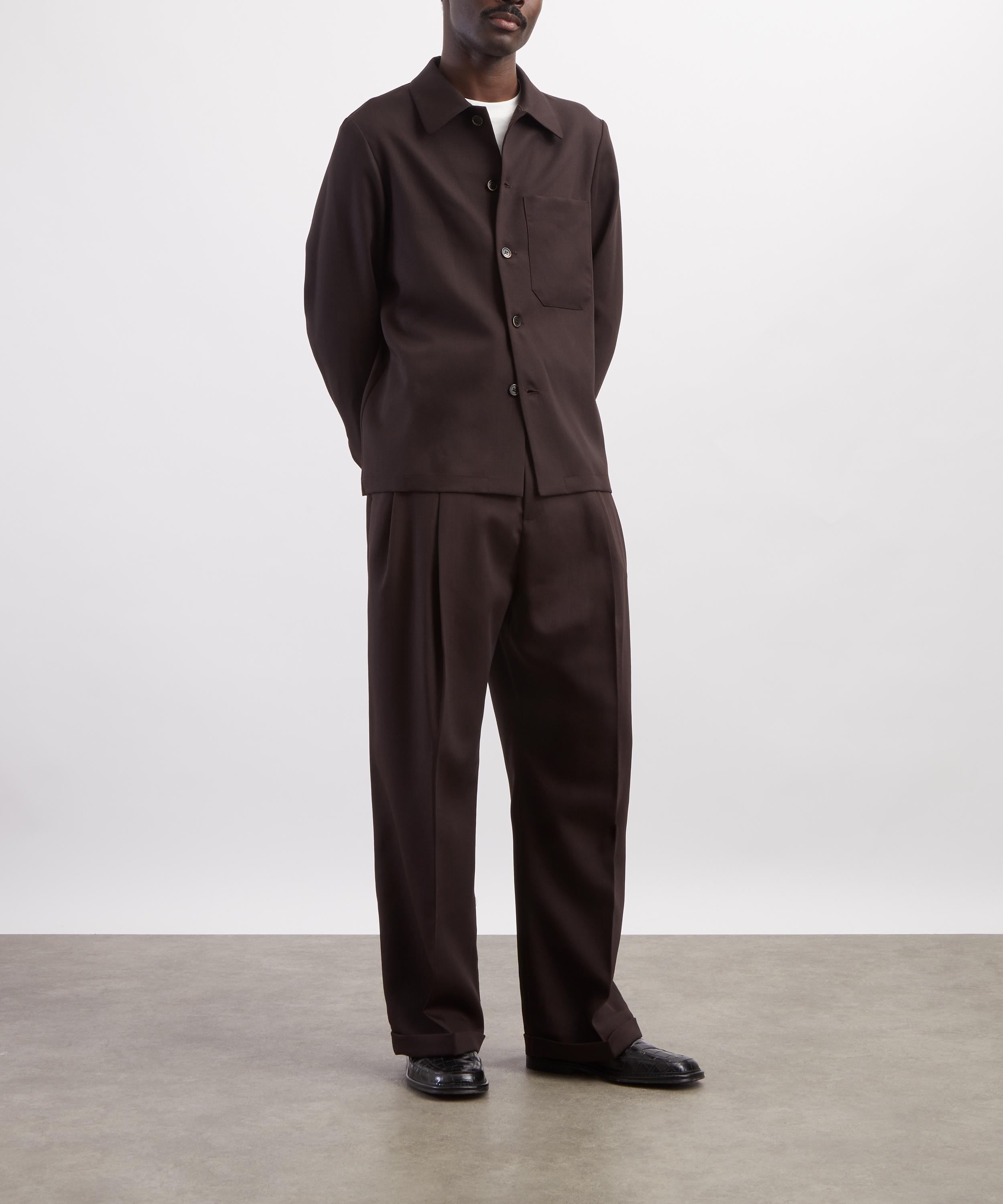 Barena - Cedrone Brown Wool Overshirt image number 1