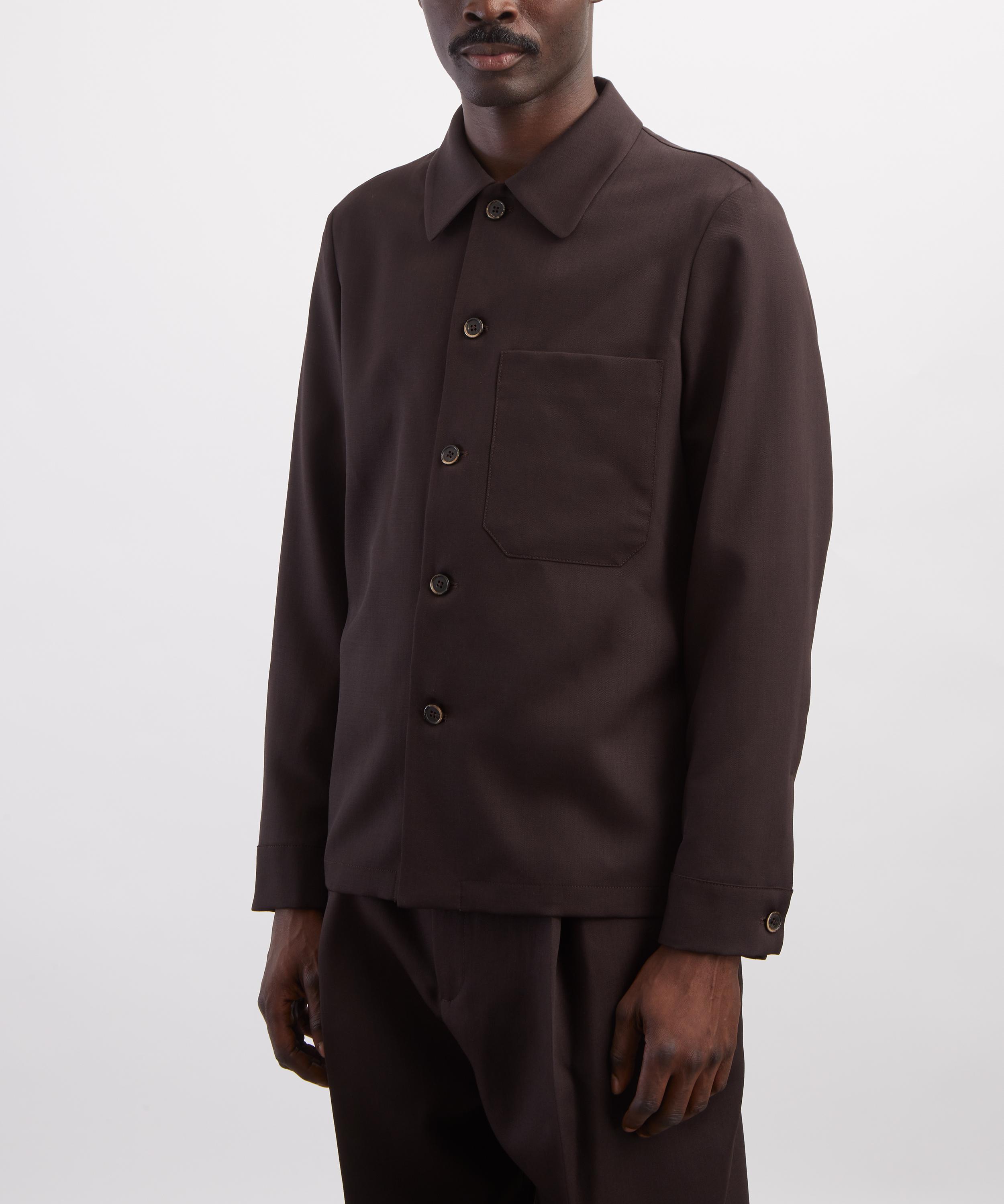 Barena - Cedrone Brown Wool Overshirt image number 2