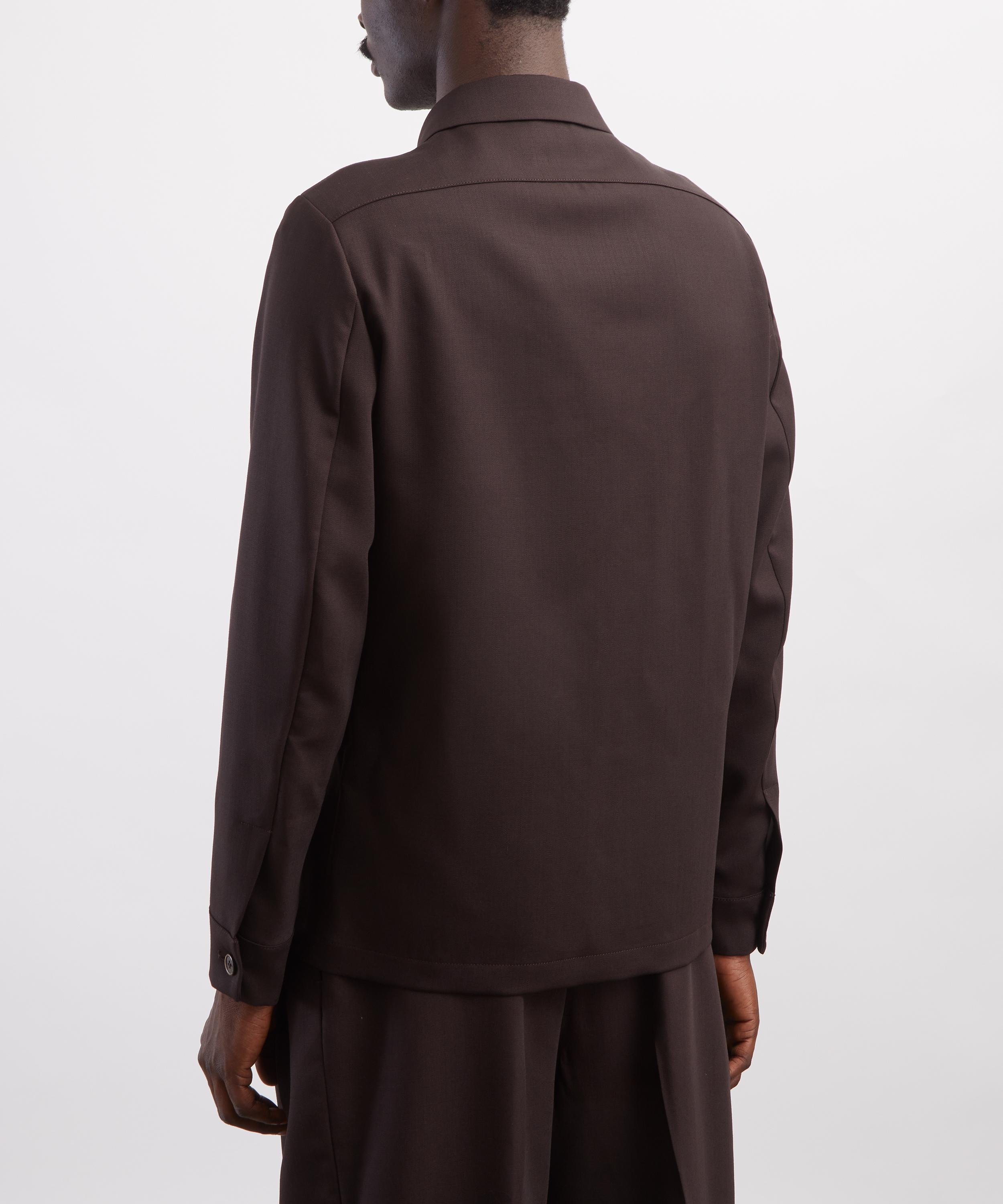 Barena - Cedrone Brown Wool Overshirt image number 3
