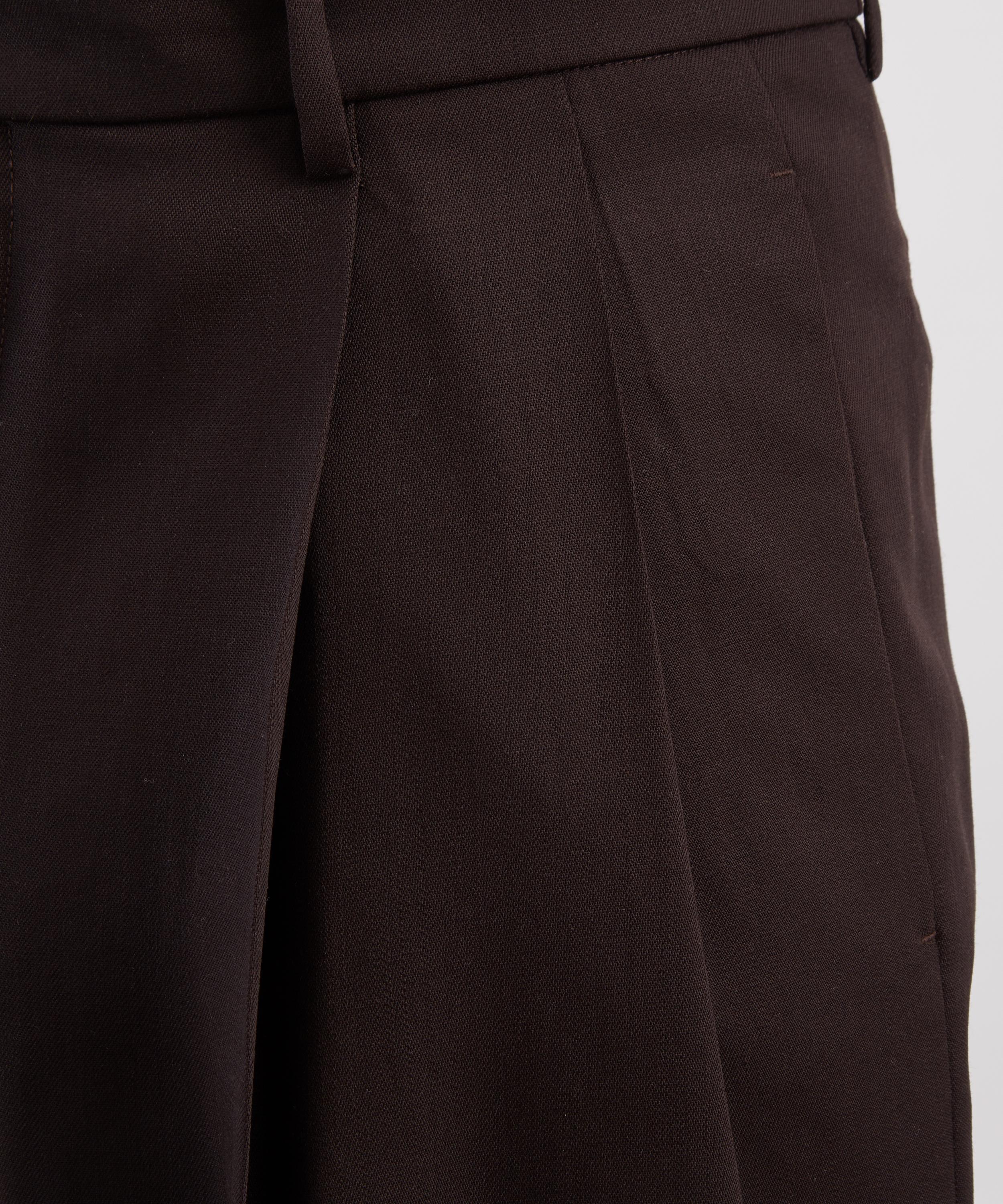 Barena - Braghier Brown Wool Wide-Fit Trousers image number 4