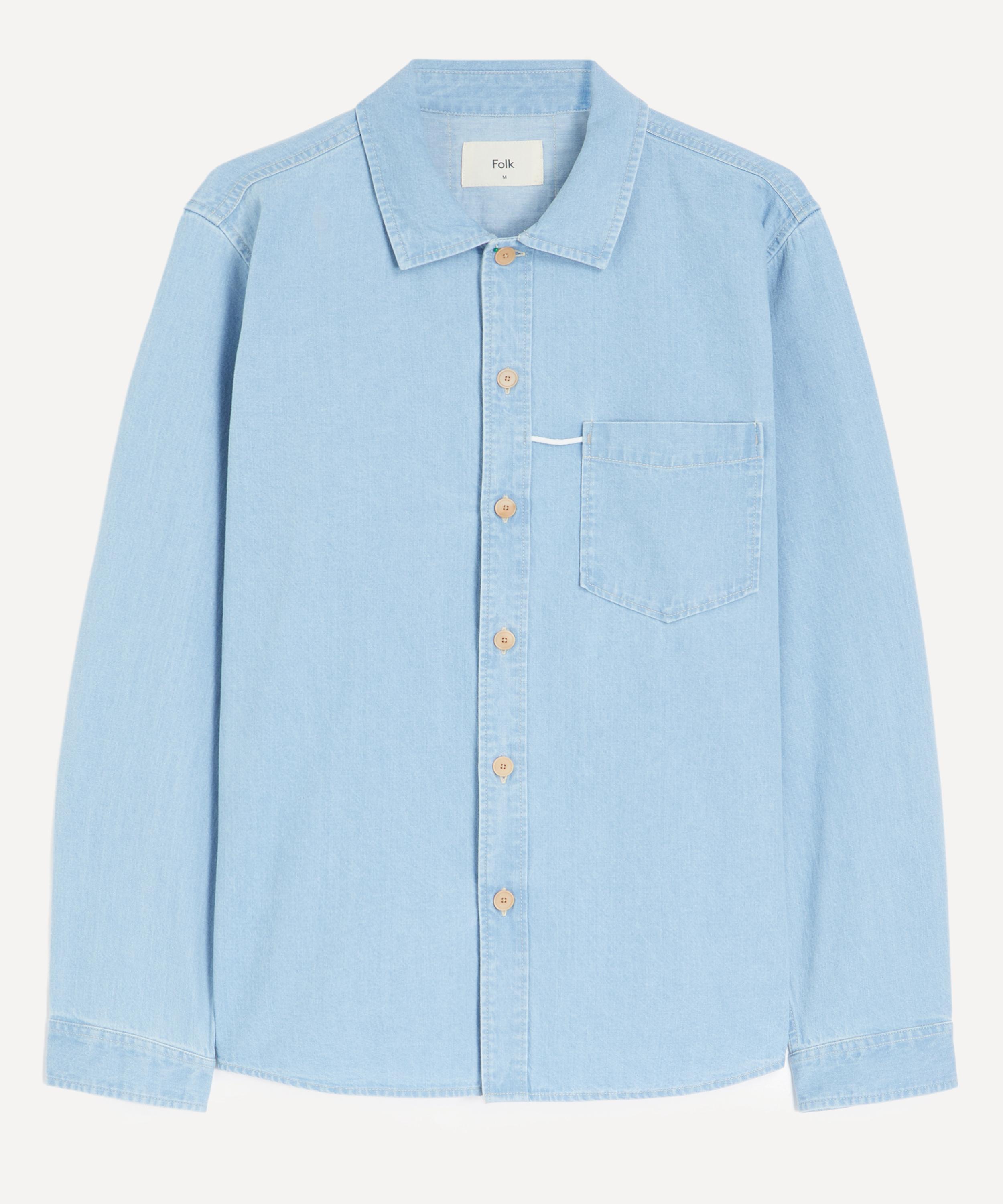 Folk - Bleached Denim Loop Shirt