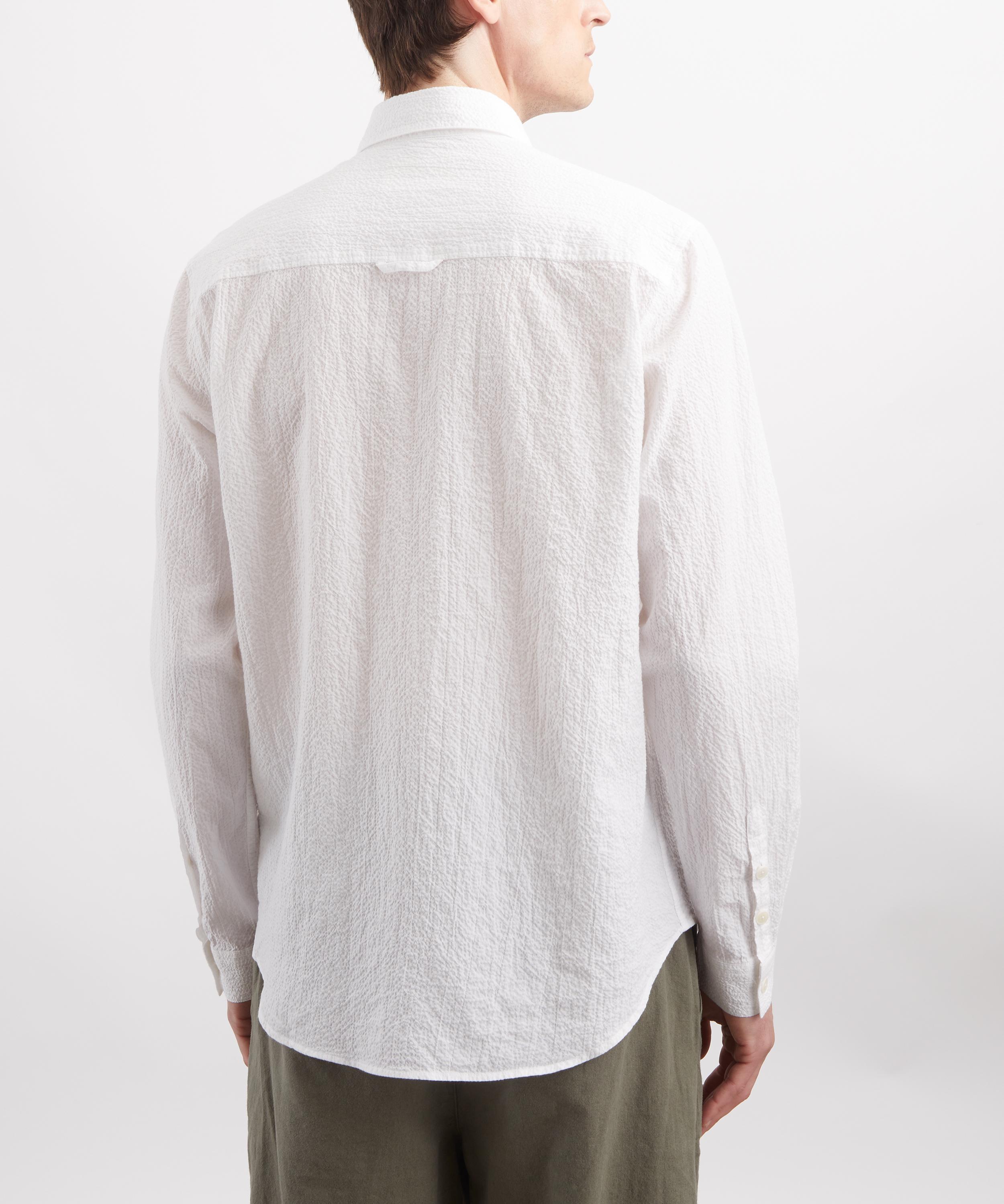 Folk - White Relaxed Seersucker Shirt image number 3