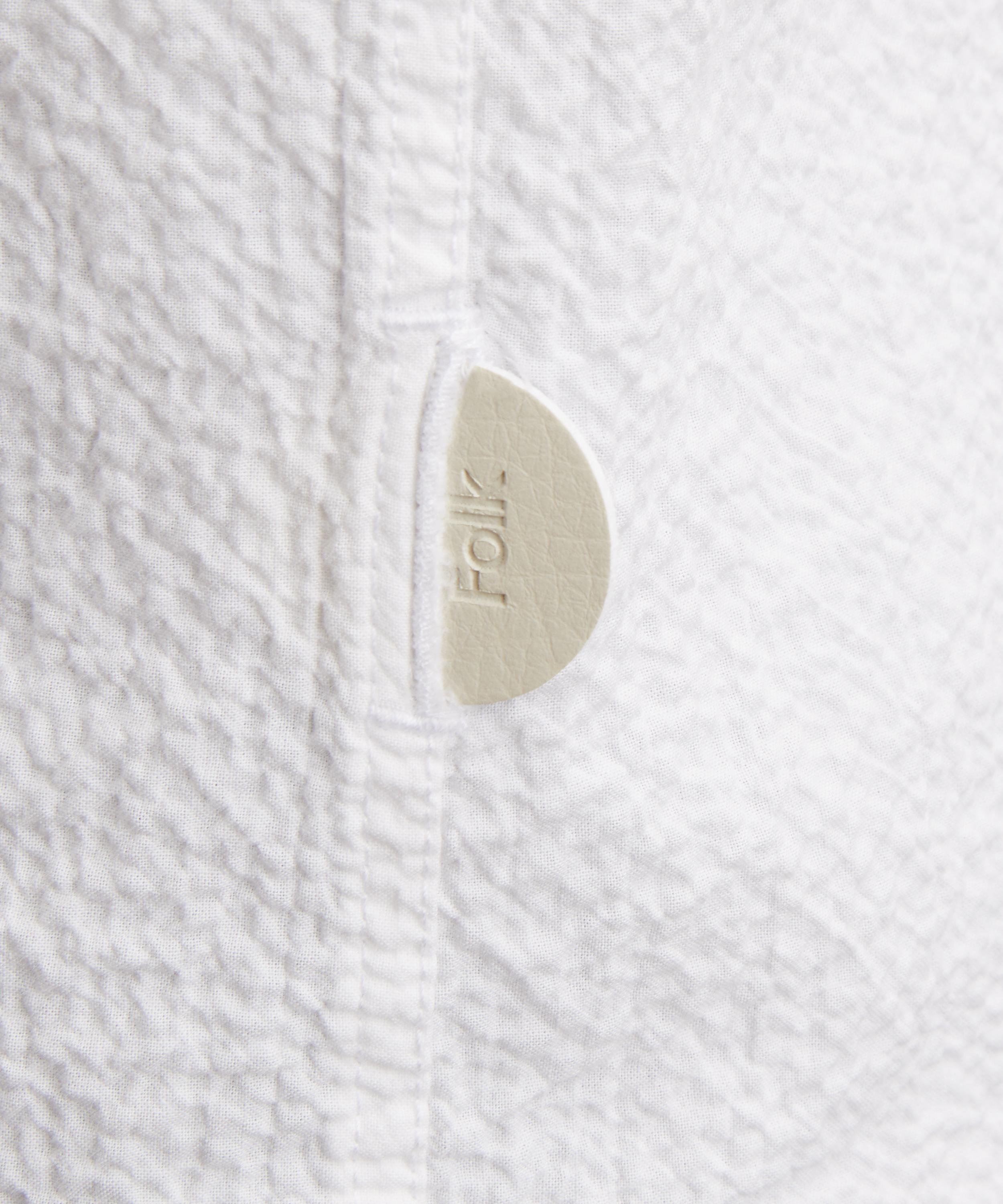 Folk - White Relaxed Seersucker Shirt image number 4