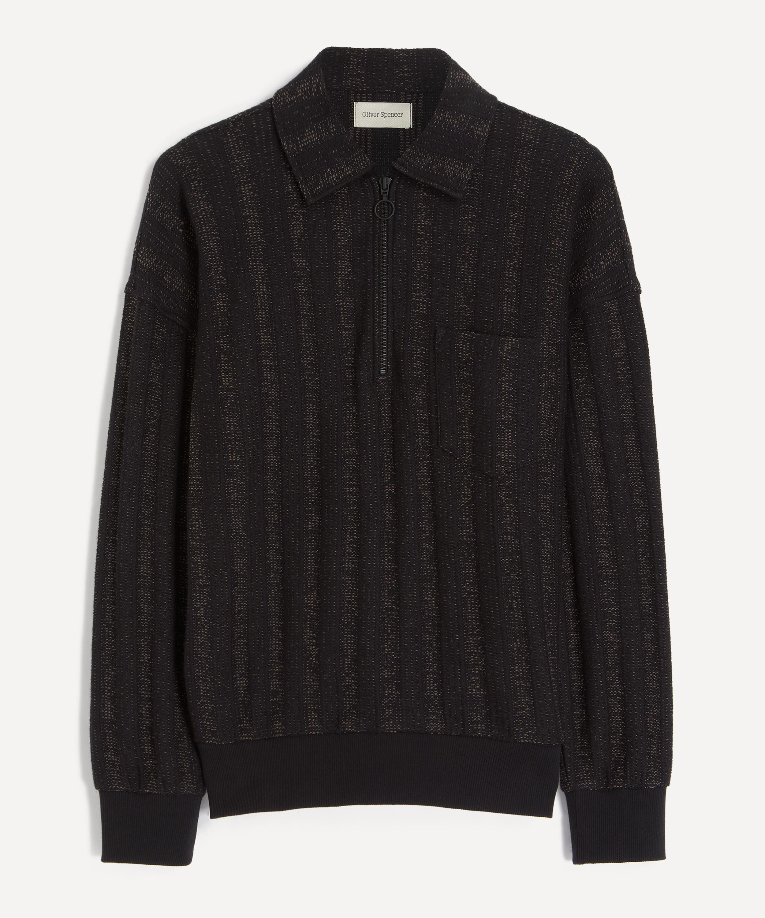 Oliver Spencer - Black Lorimer Half-Zip Jumper