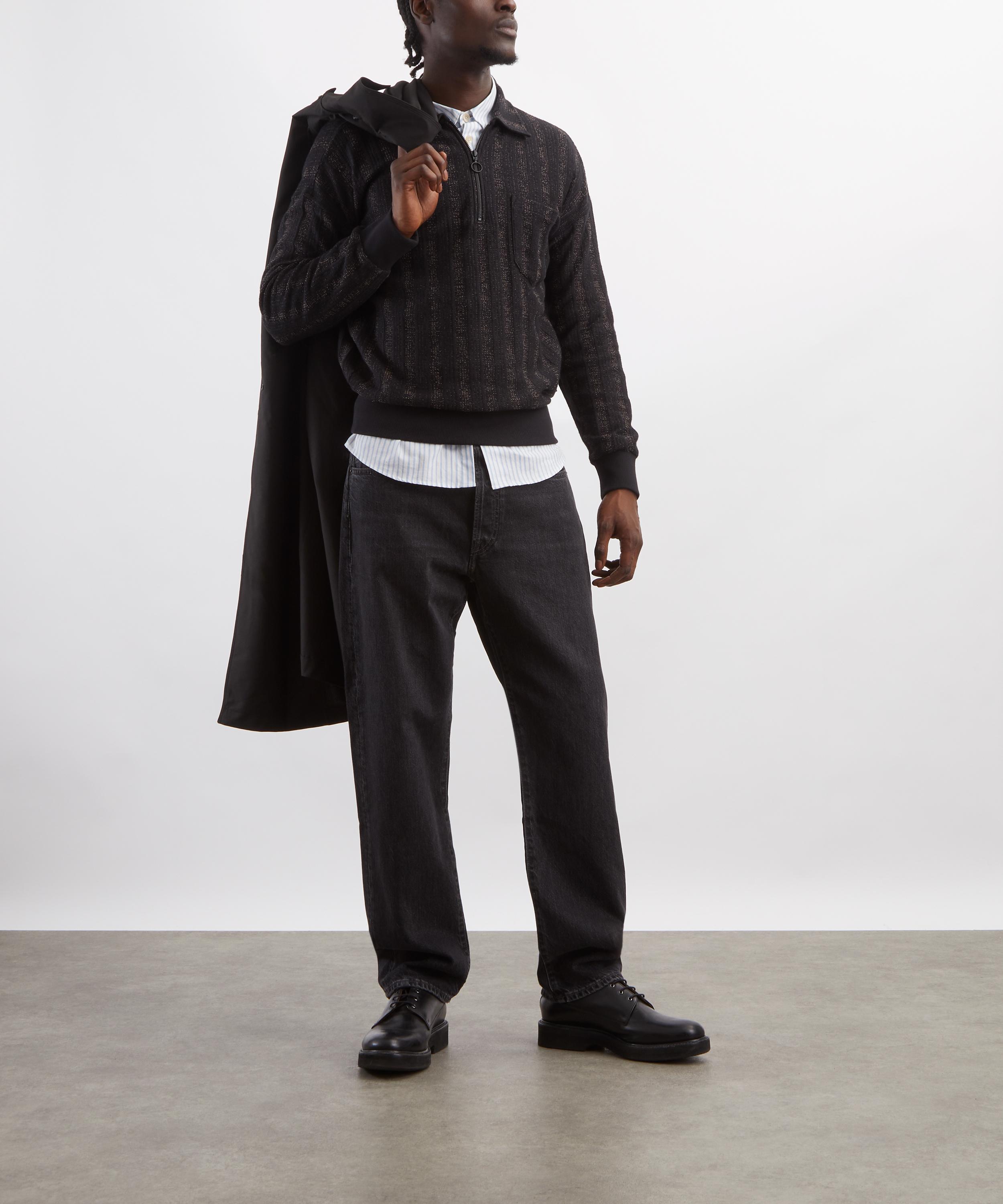 Oliver Spencer - Black Lorimer Half-Zip Jumper image number 1