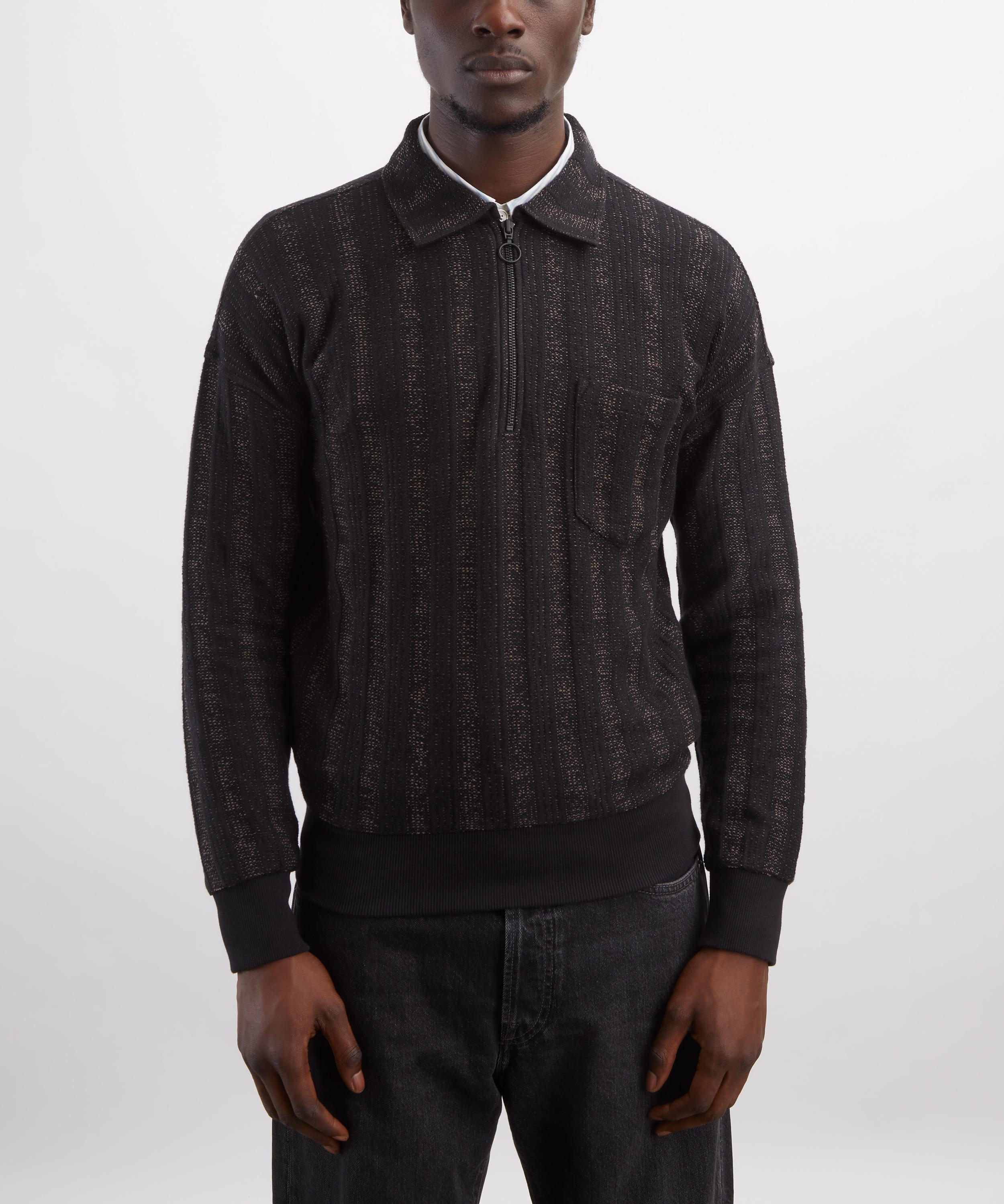 Oliver Spencer - Black Lorimer Half-Zip Jumper image number 2