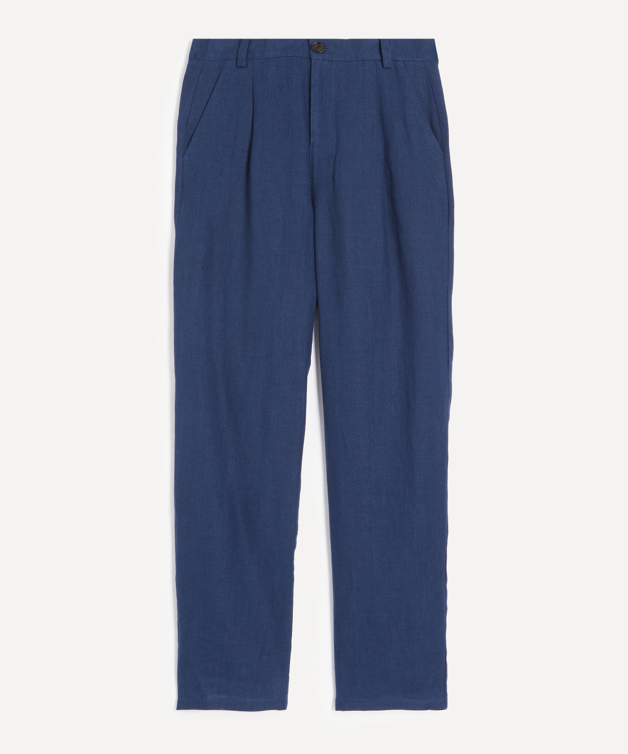 Oliver Spencer - Morton Pleated Coney Navy Trousers&nbsp;