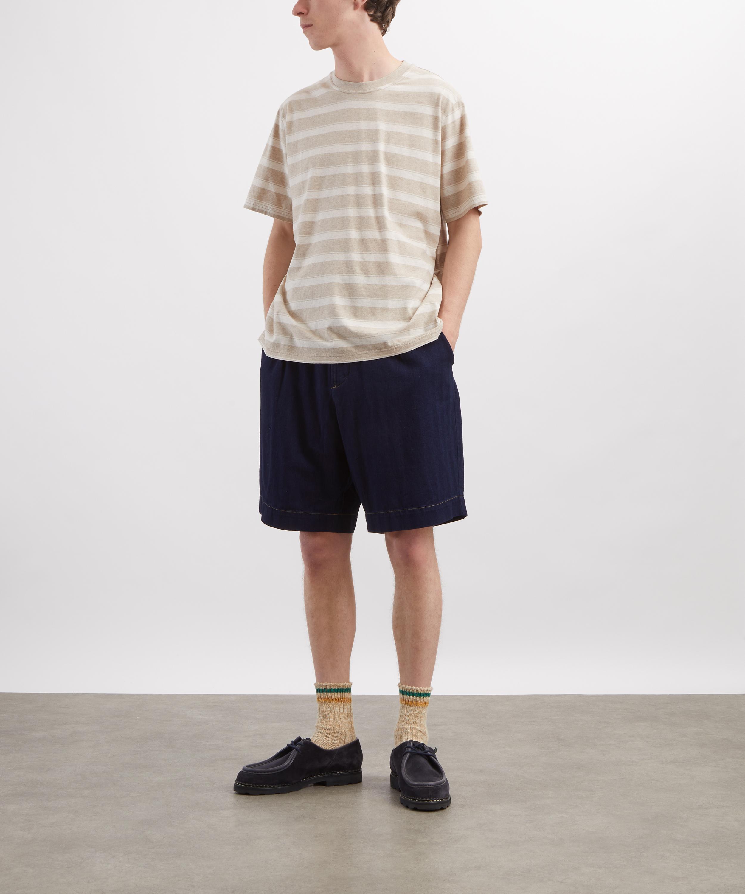 Oliver Spencer - Box Sand Stripe T-Shirt image number 1