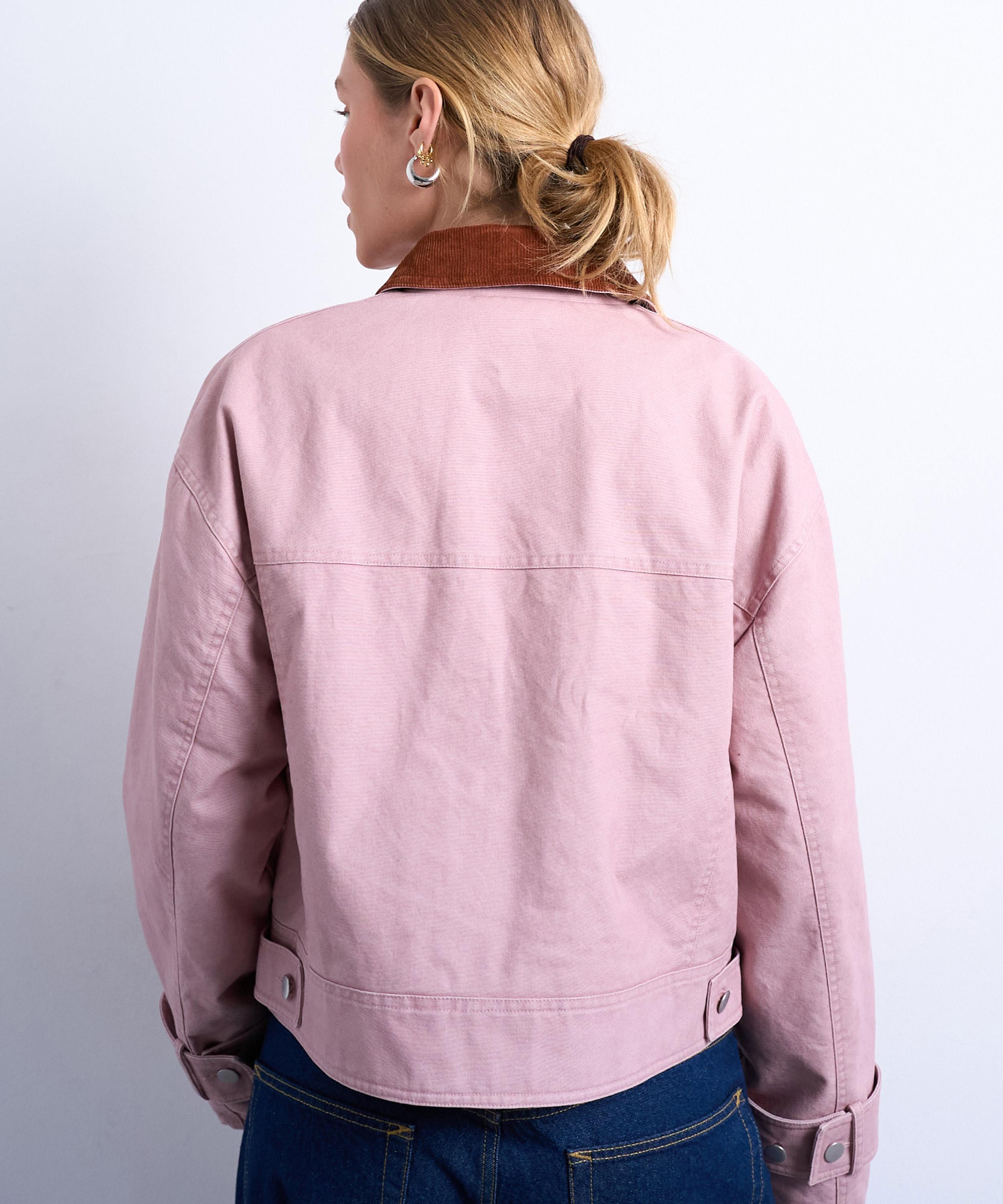 TOPSHOP - Pink Patch Pocket Barn Jacket image number 3