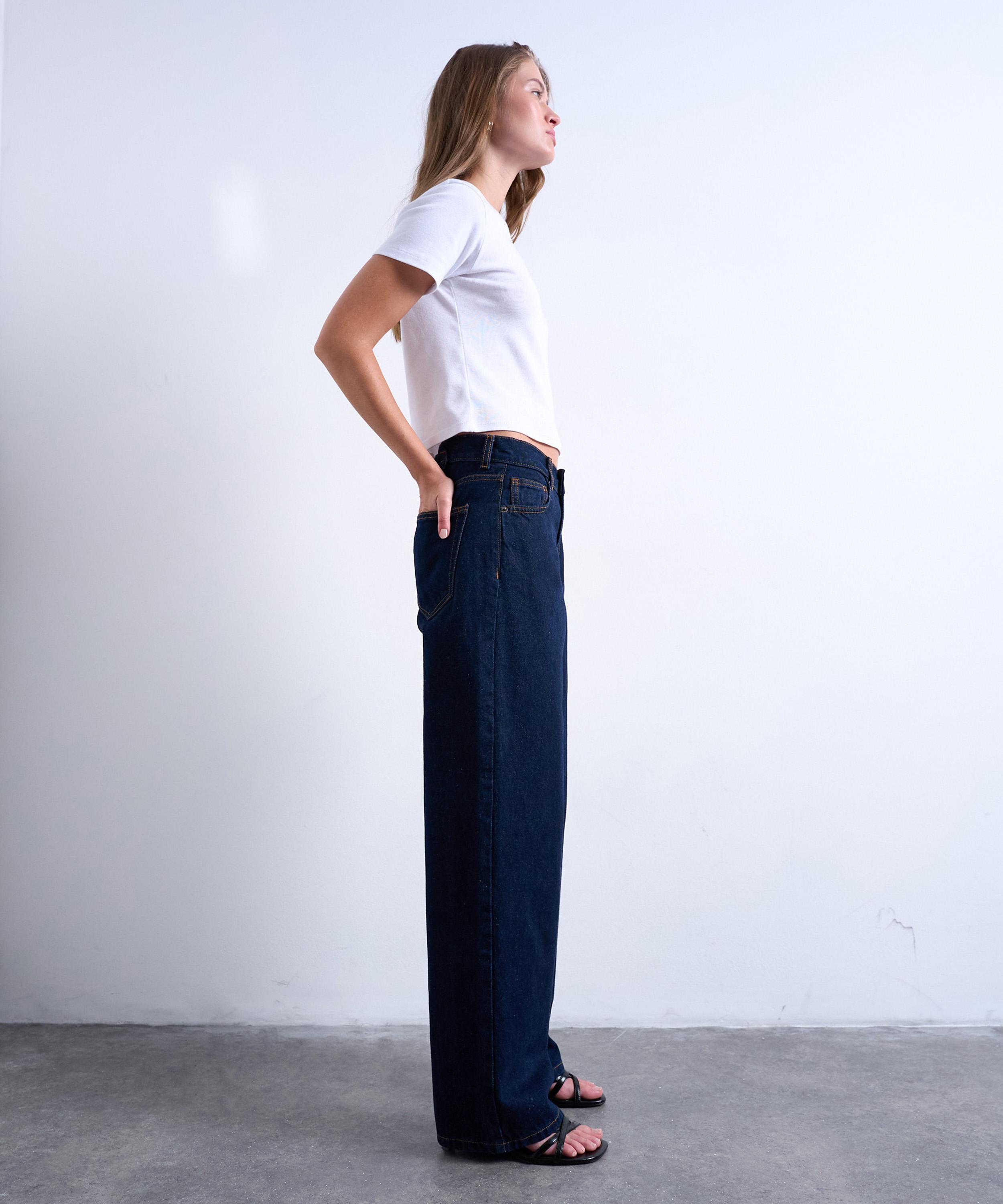 TOPSHOP - Cinch Low-Rise Jeans in Indigo Rinse image number 1