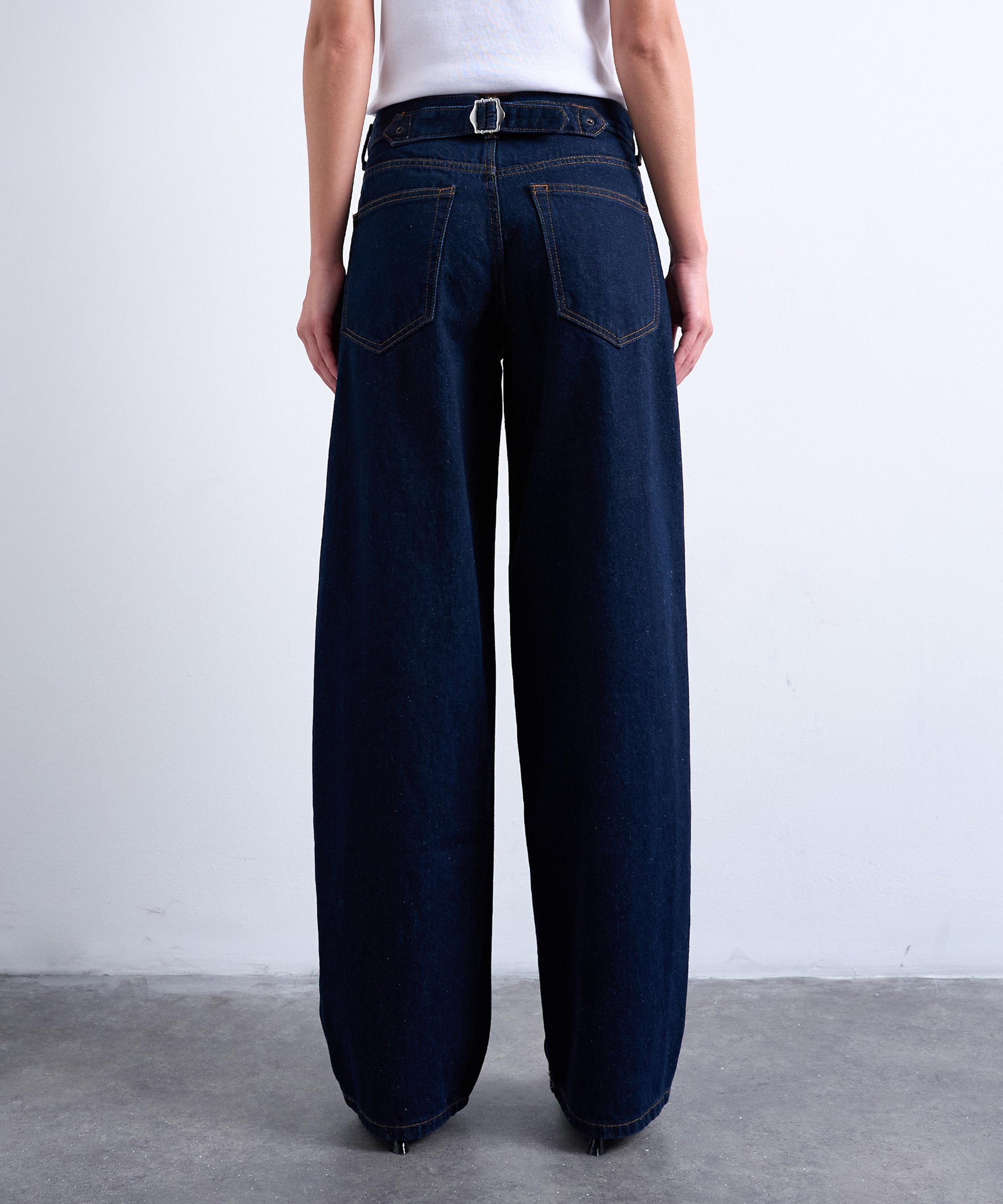 TOPSHOP - Cinch Low-Rise Jeans in Indigo Rinse image number 3