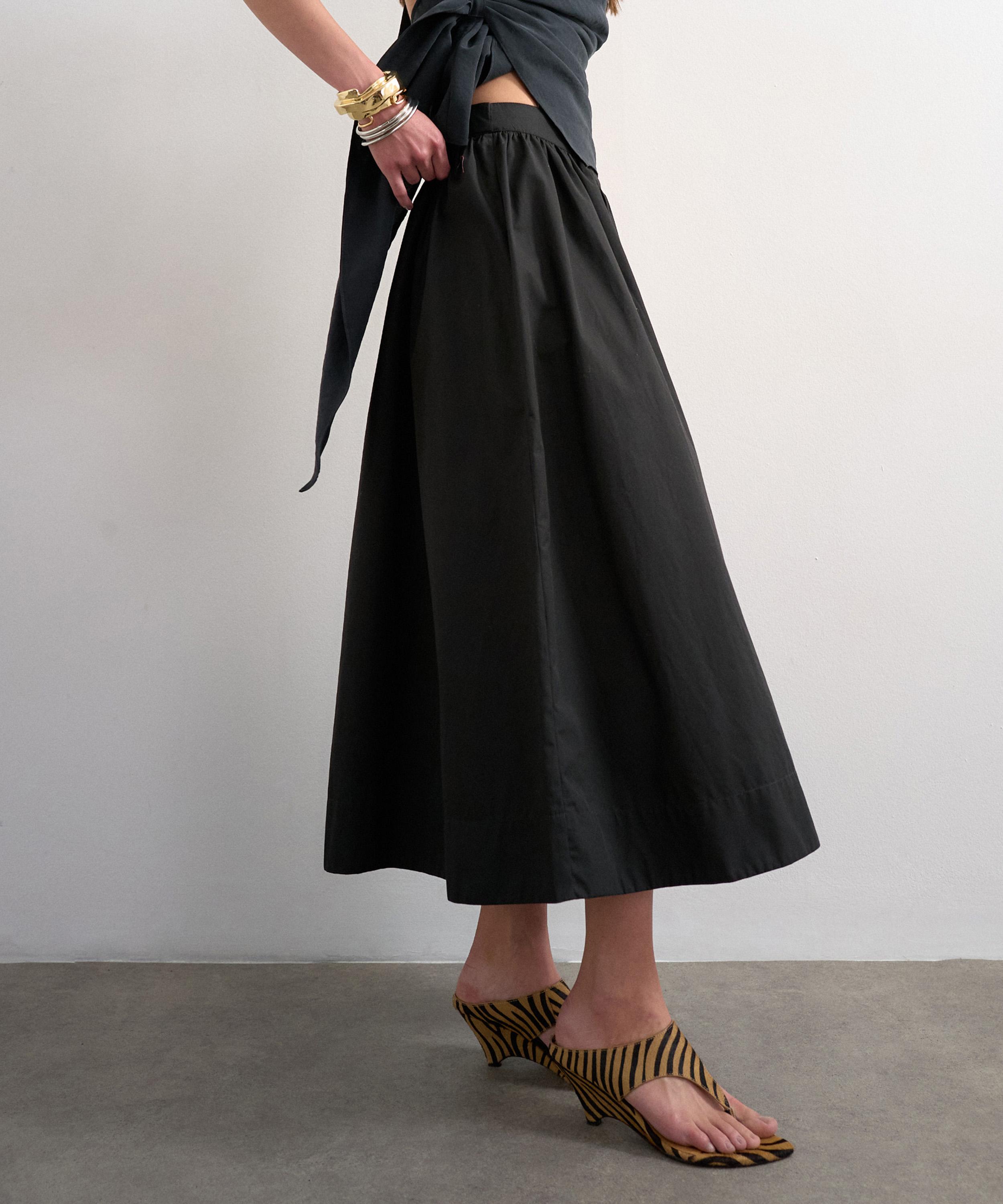 TOPSHOP - Black Drop Waist Saloon Maxi Skirt image number 1