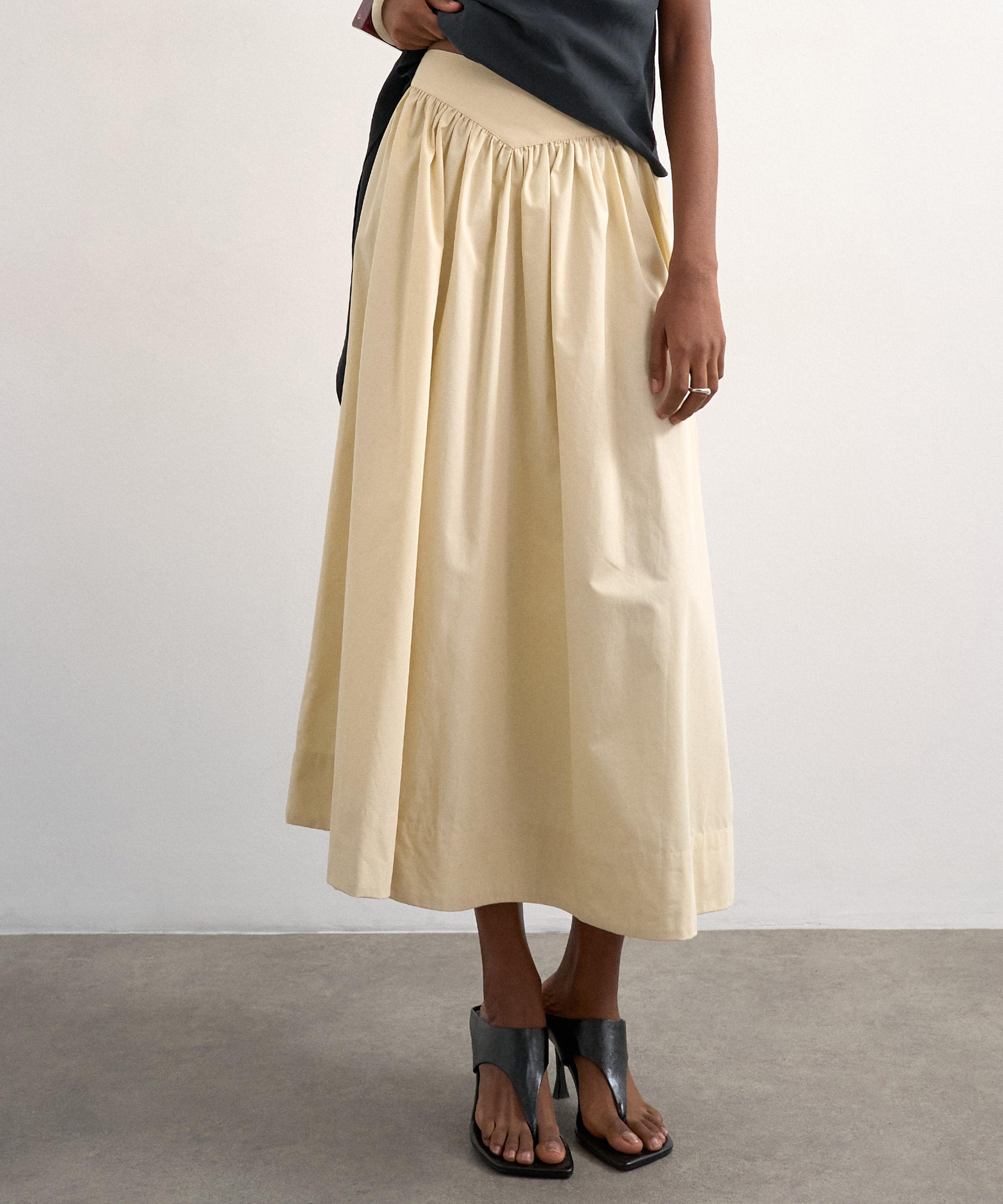 TOPSHOP - Buttermilk Drop Waist Saloon Maxi Skirt image number 1