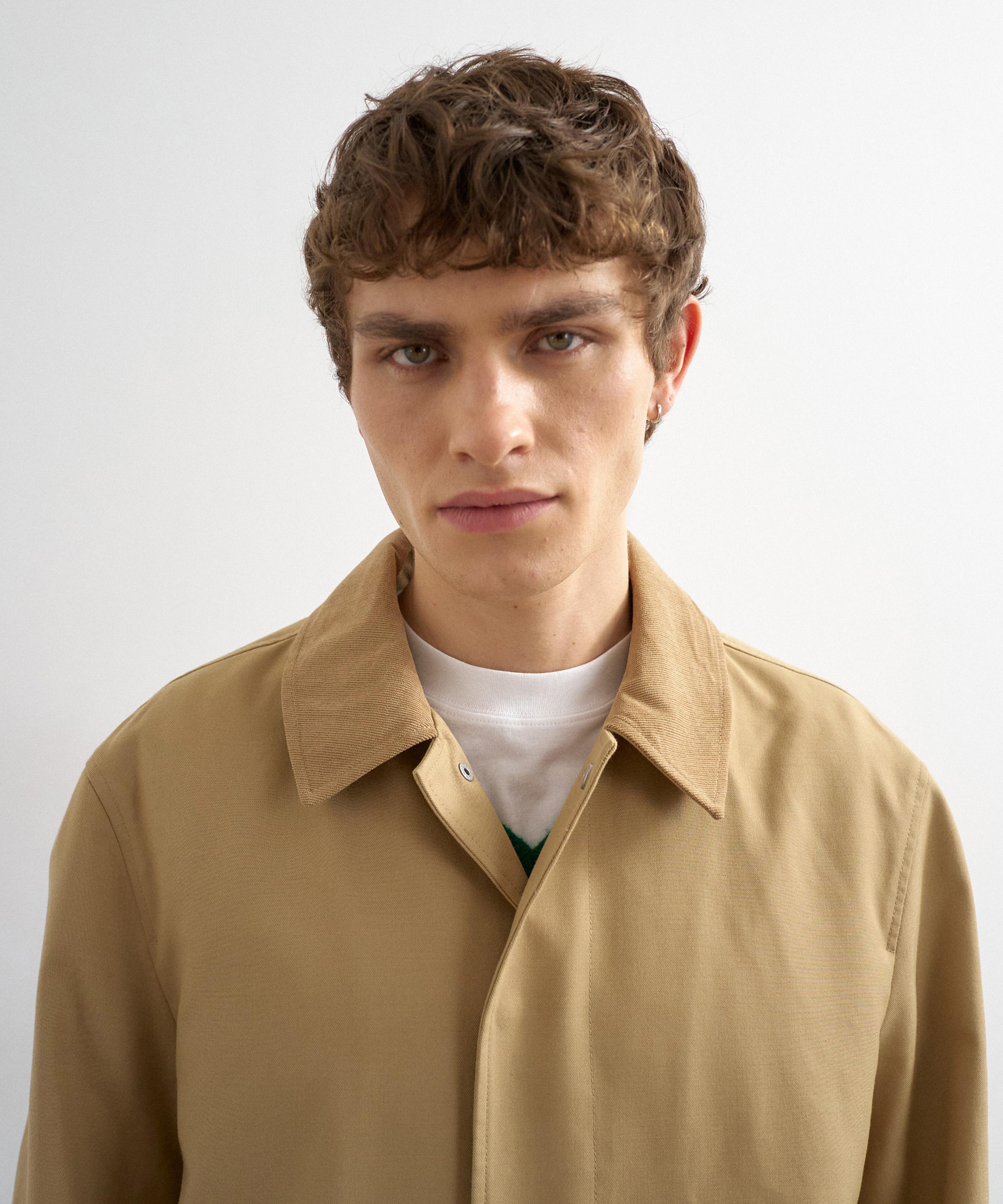 TOPMAN - Camel Cord Collar Car Coat image number 1
