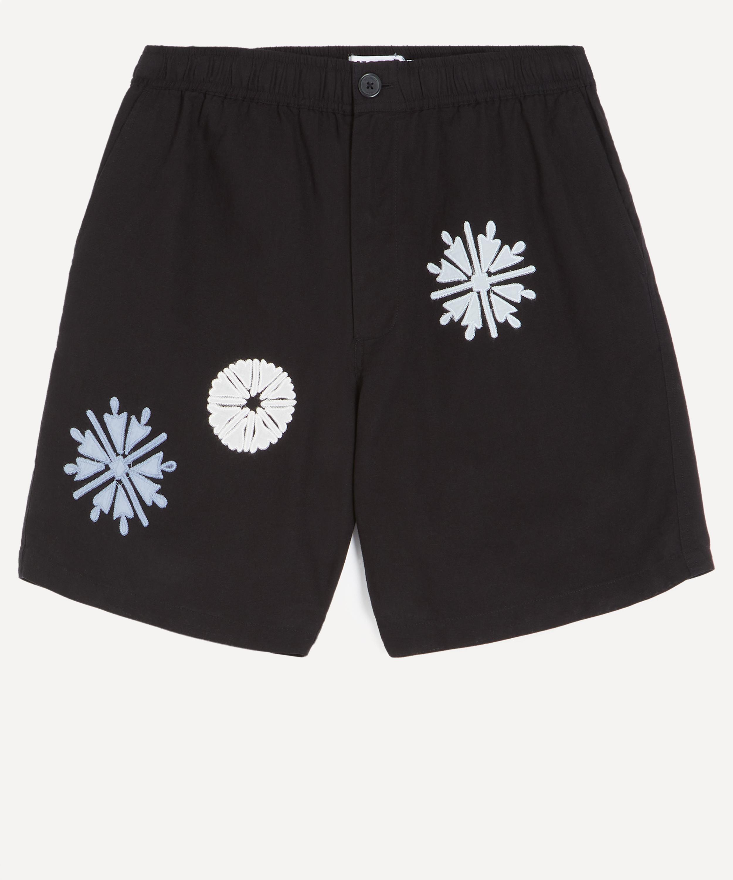 Wax London - Kurt Appliqu&eacute; Shorts in Black