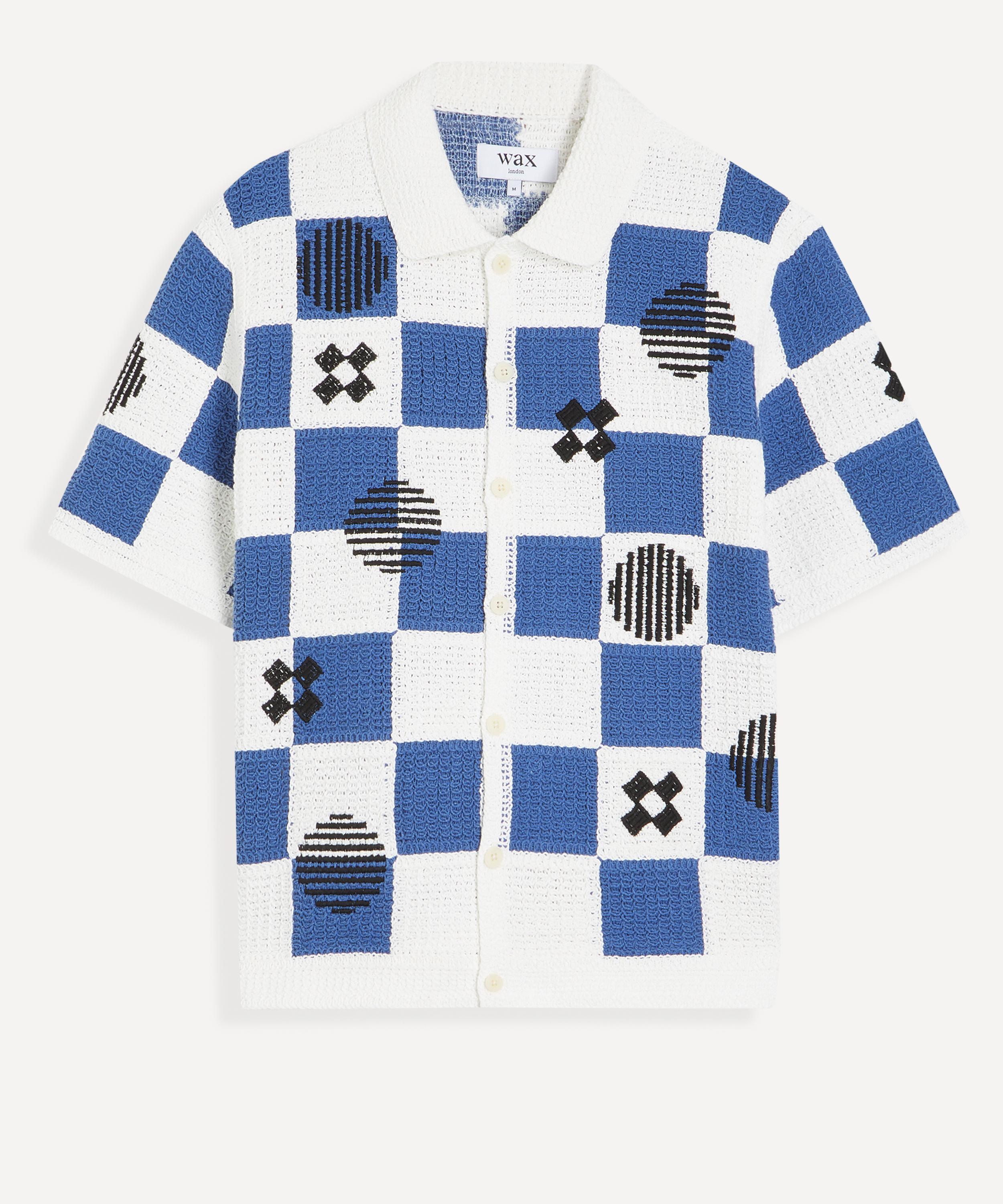 Wax London - Porto Crochet Knit Short-Sleeve Shirt