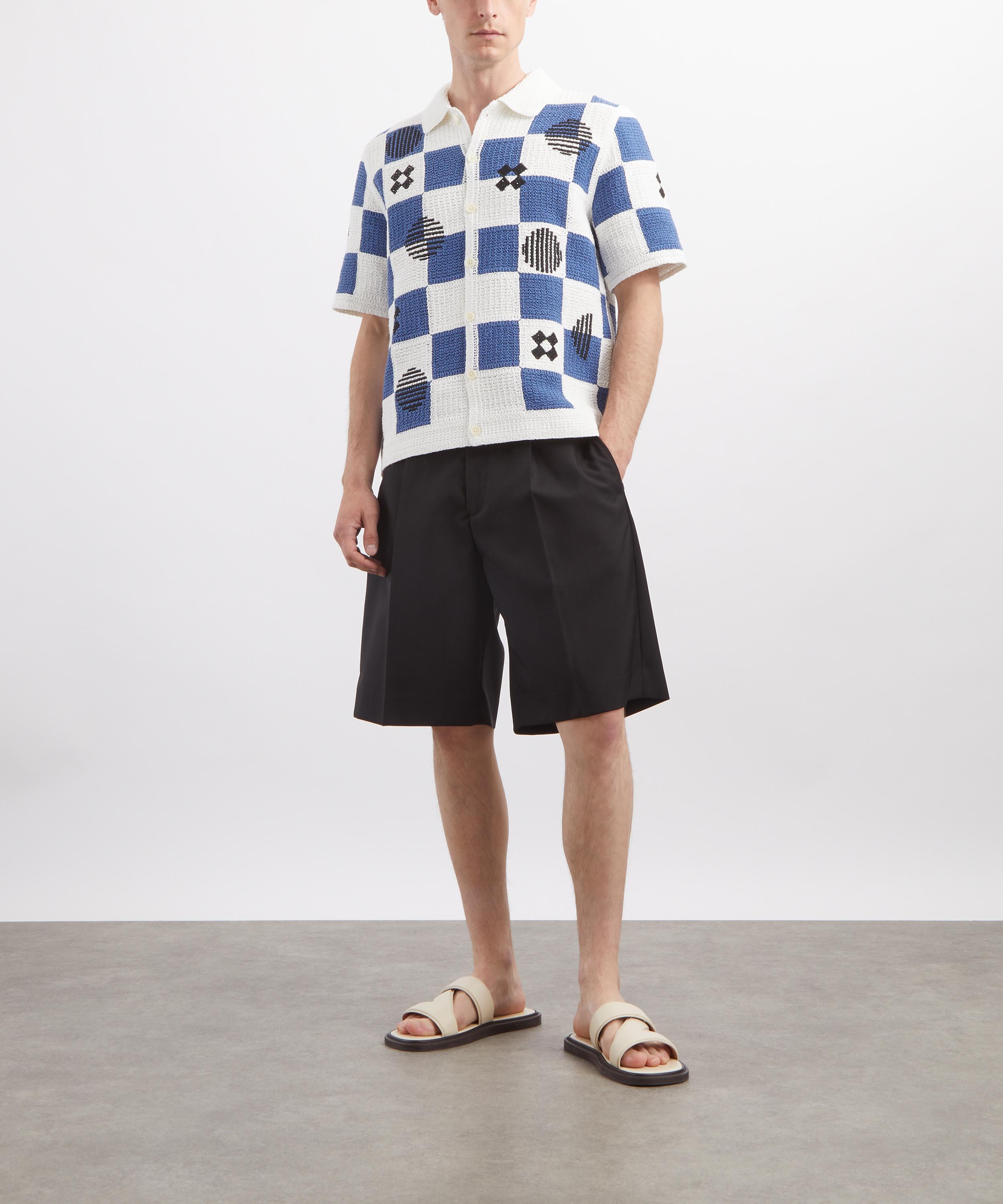 Wax London - Porto Crochet Knit Short-Sleeve Shirt image number 1