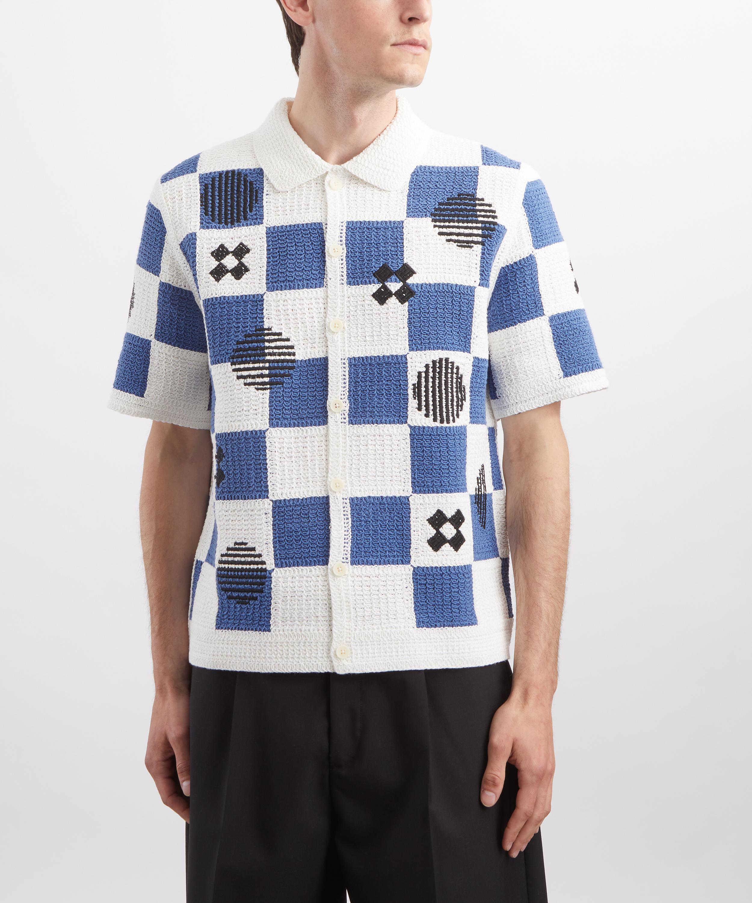 Wax London - Porto Crochet Knit Short-Sleeve Shirt image number 2