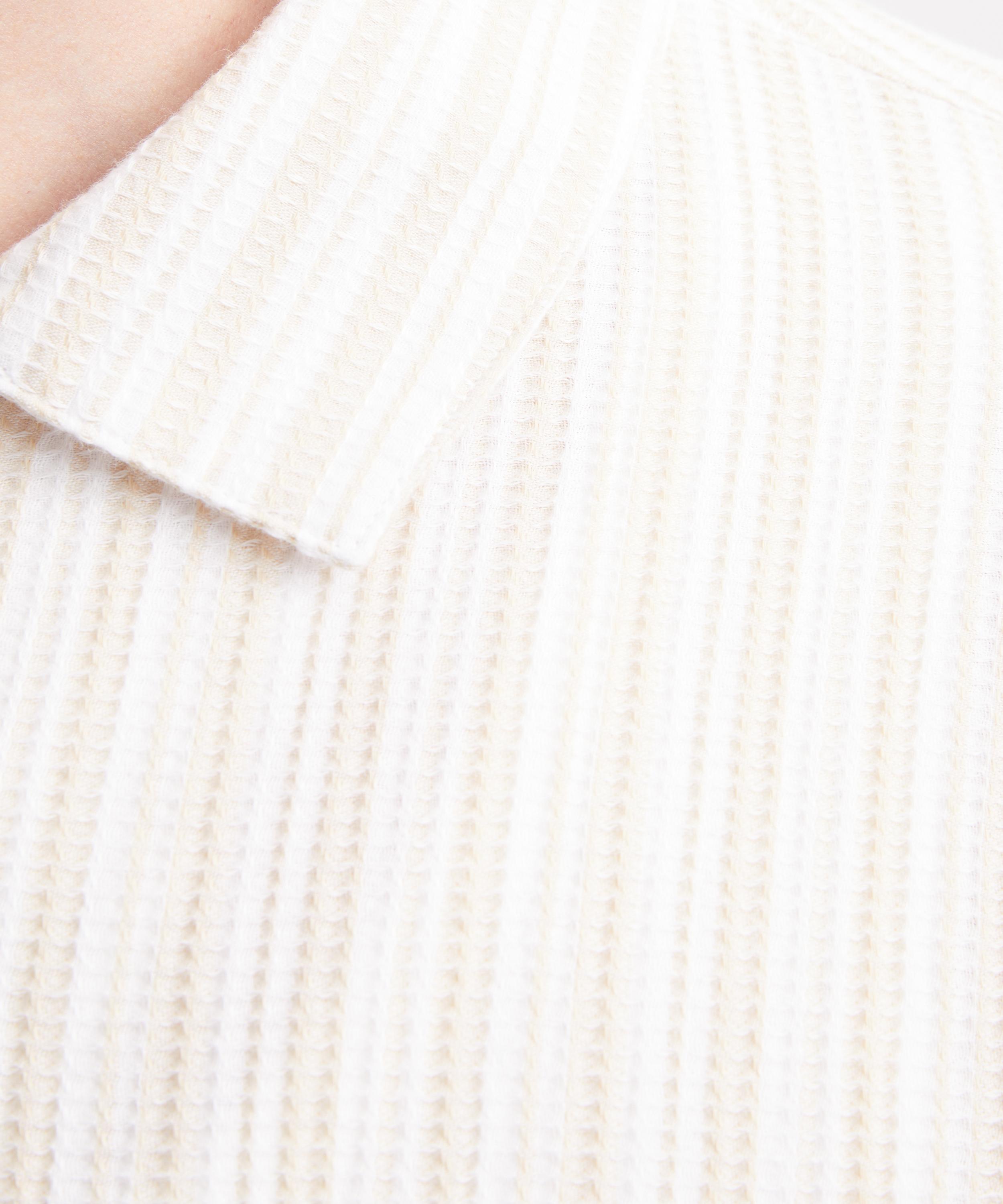 Wax London - Corey Textured Striped Shirt in Natural image number 4