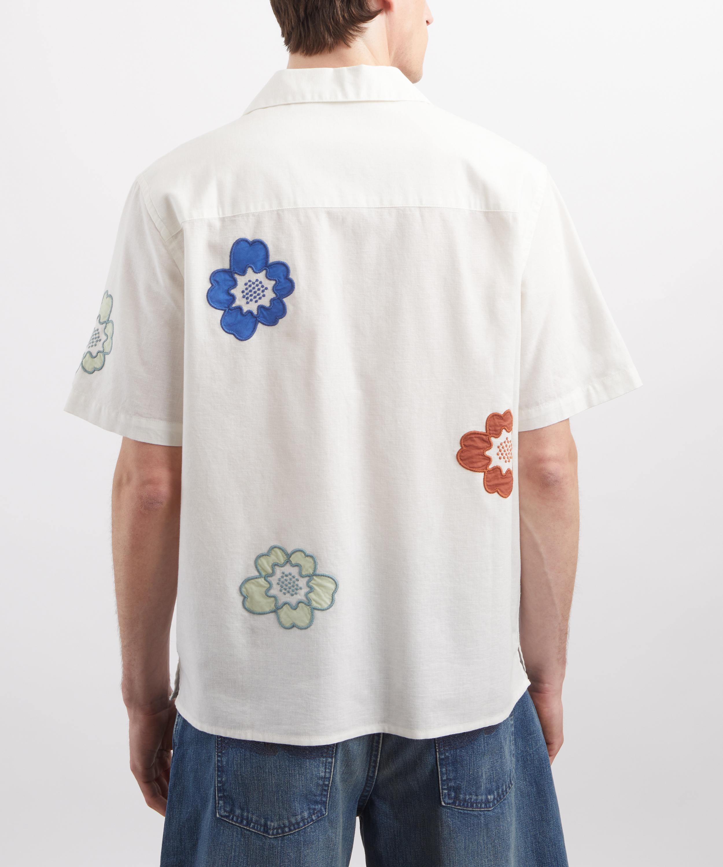 Wax London - Didcot Floral Appliqu&eacute; Short-Sleeve Shirt image number 3