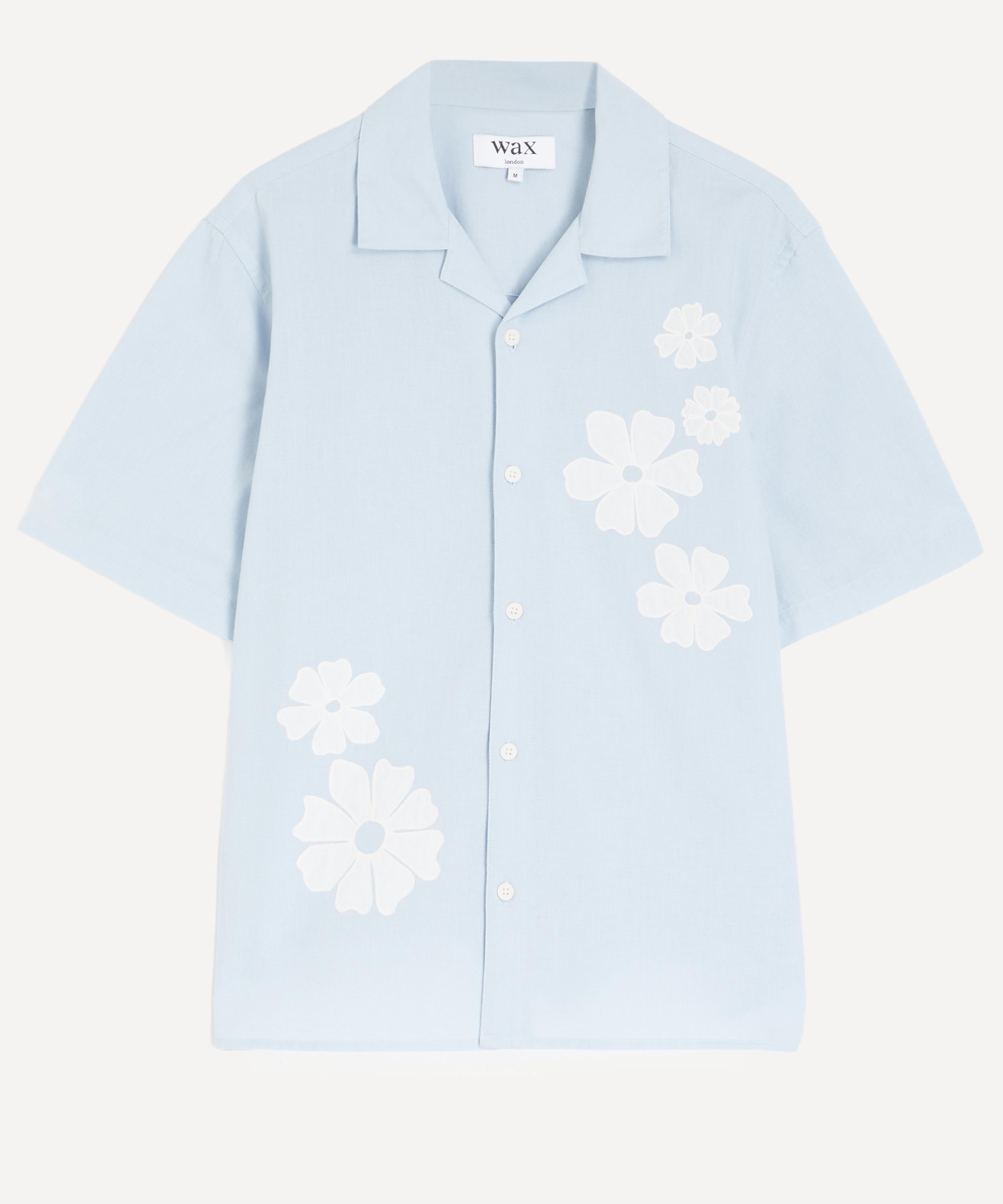 Wax London - Didcot Floral Appliqu&eacute; Short-Sleeve Shirt