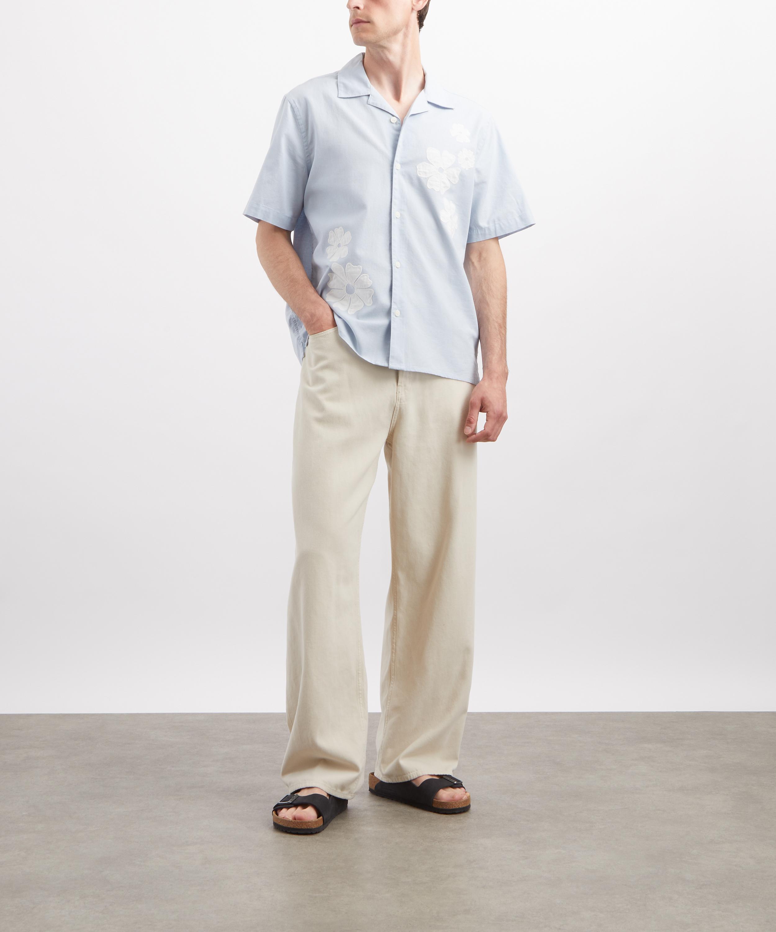 Wax London - Didcot Floral Appliqu&eacute; Short-Sleeve Shirt image number 1
