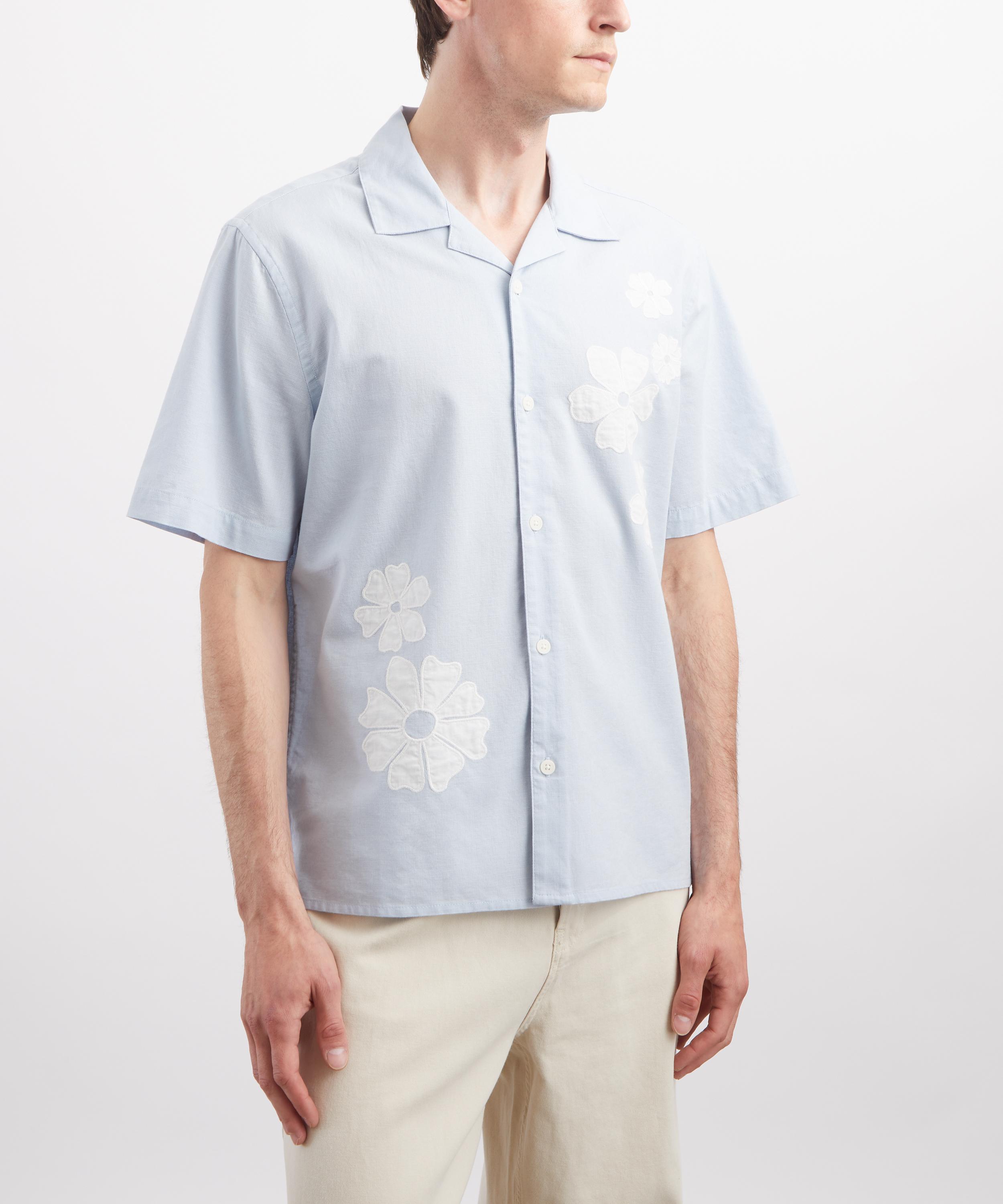Wax London - Didcot Floral Appliqu&eacute; Short-Sleeve Shirt image number 2