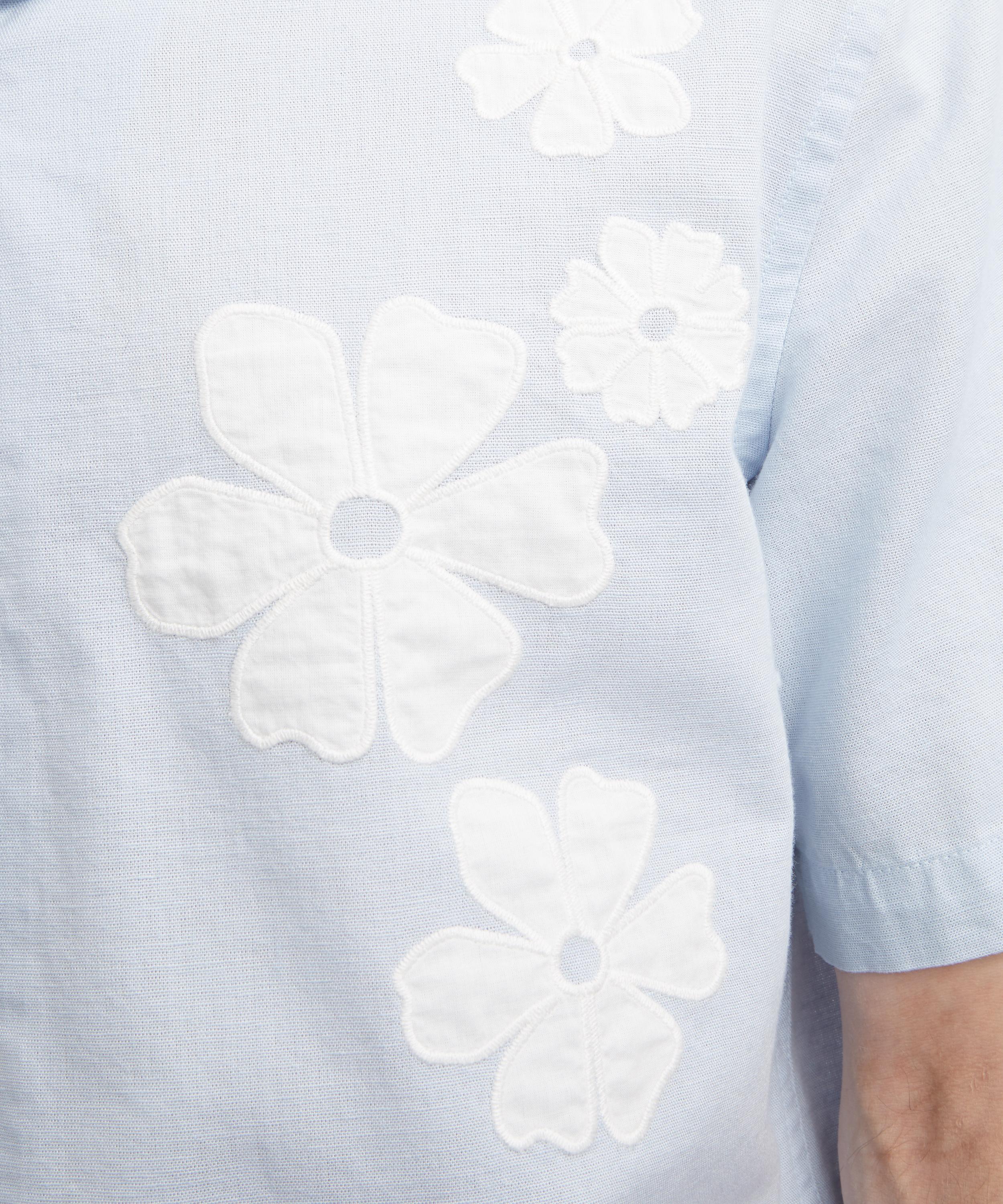Wax London - Didcot Floral Appliqu&eacute; Short-Sleeve Shirt image number 4