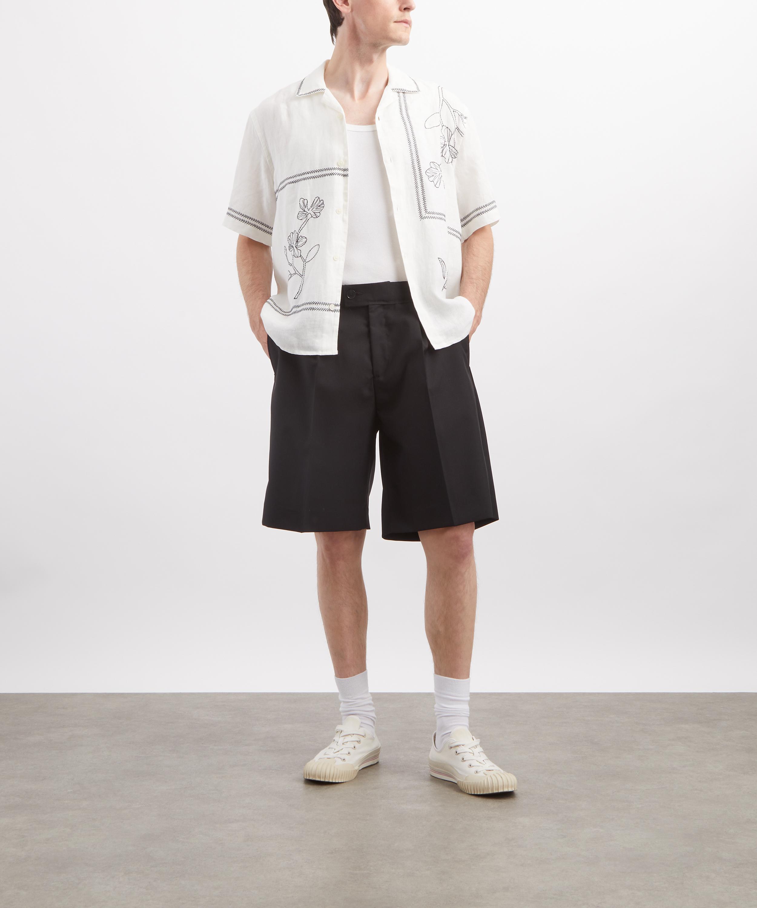 Wax London - Didcot Grid Flower Short-Sleeve Shirt image number 1