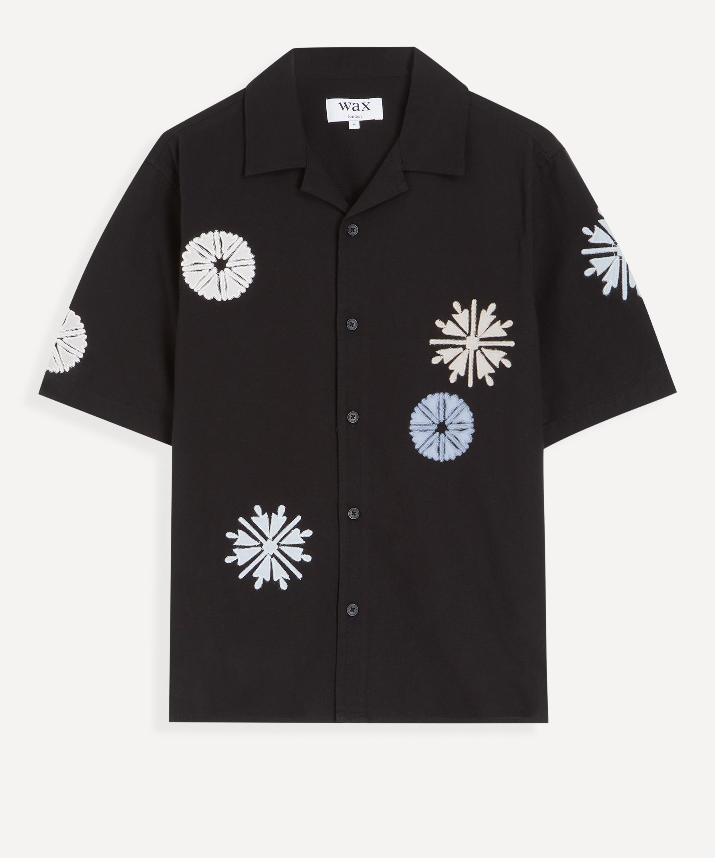 Wax London - Didcot Round Appliqu&eacute; Short-Sleeve Shirt