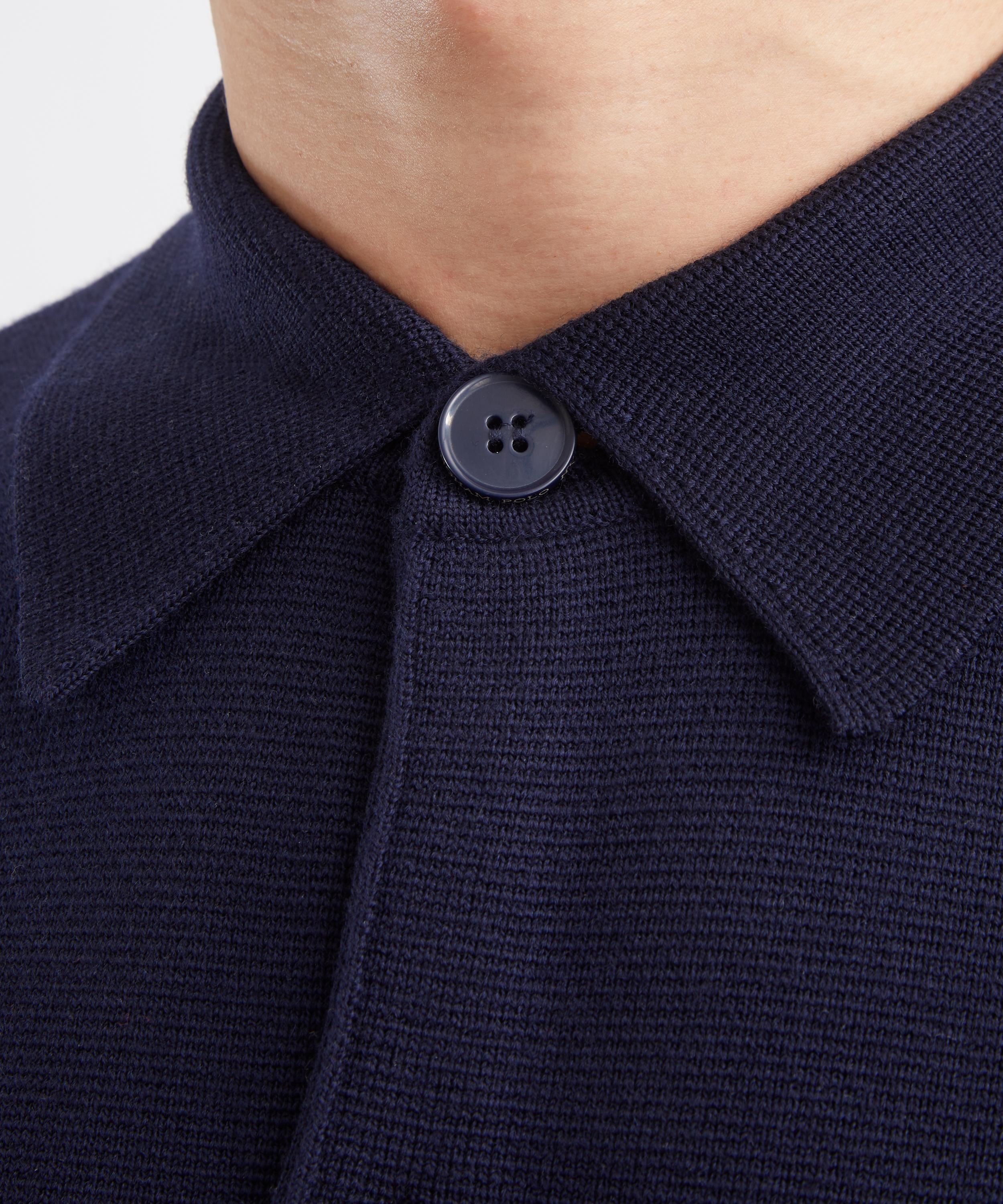 Hurlingham Polo - Highland Military Wool Polo Shirt image number 4